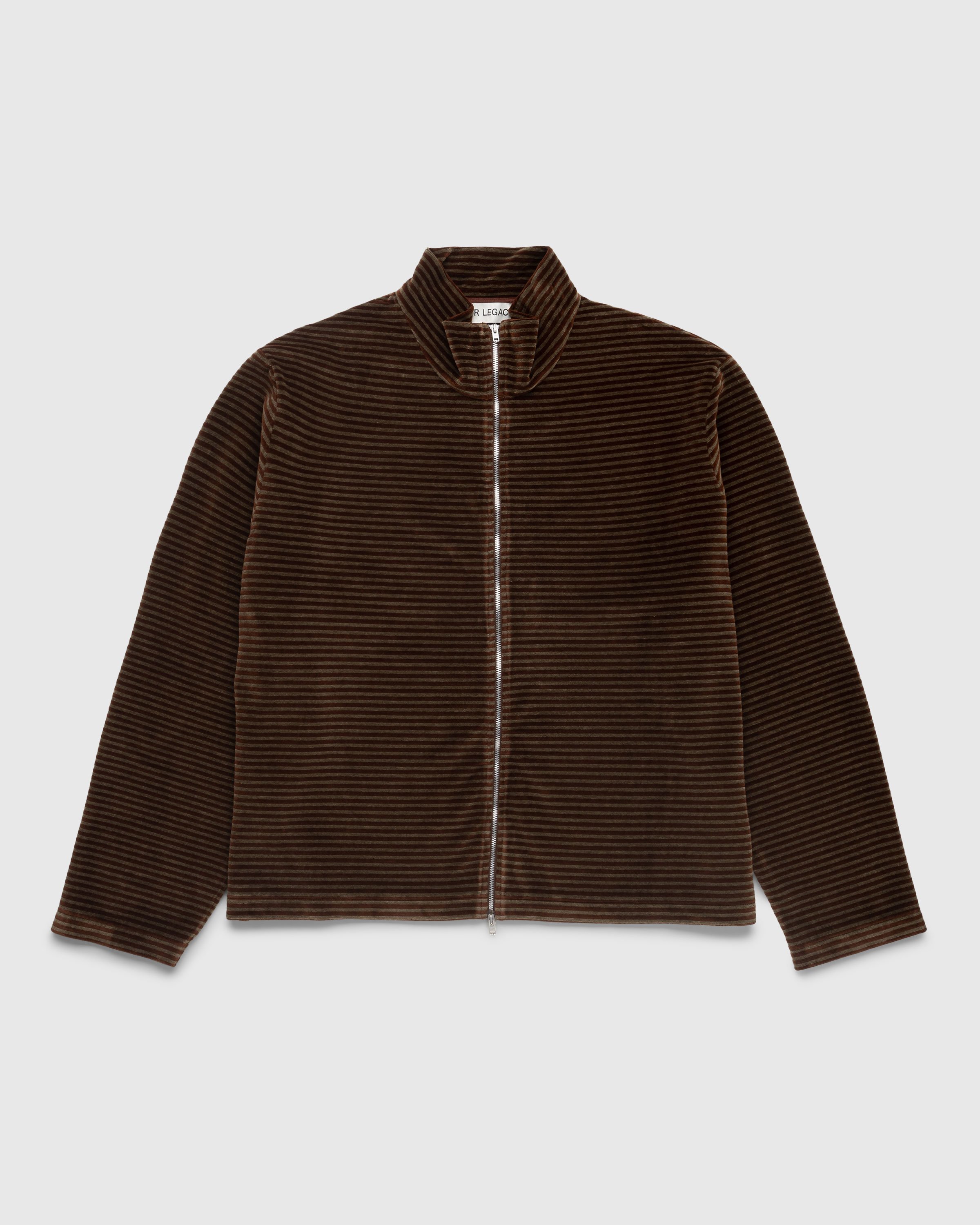 Our Legacy - SHRUNKEN FULLZIP POLO Brown - Clothing - Brown - Image 1