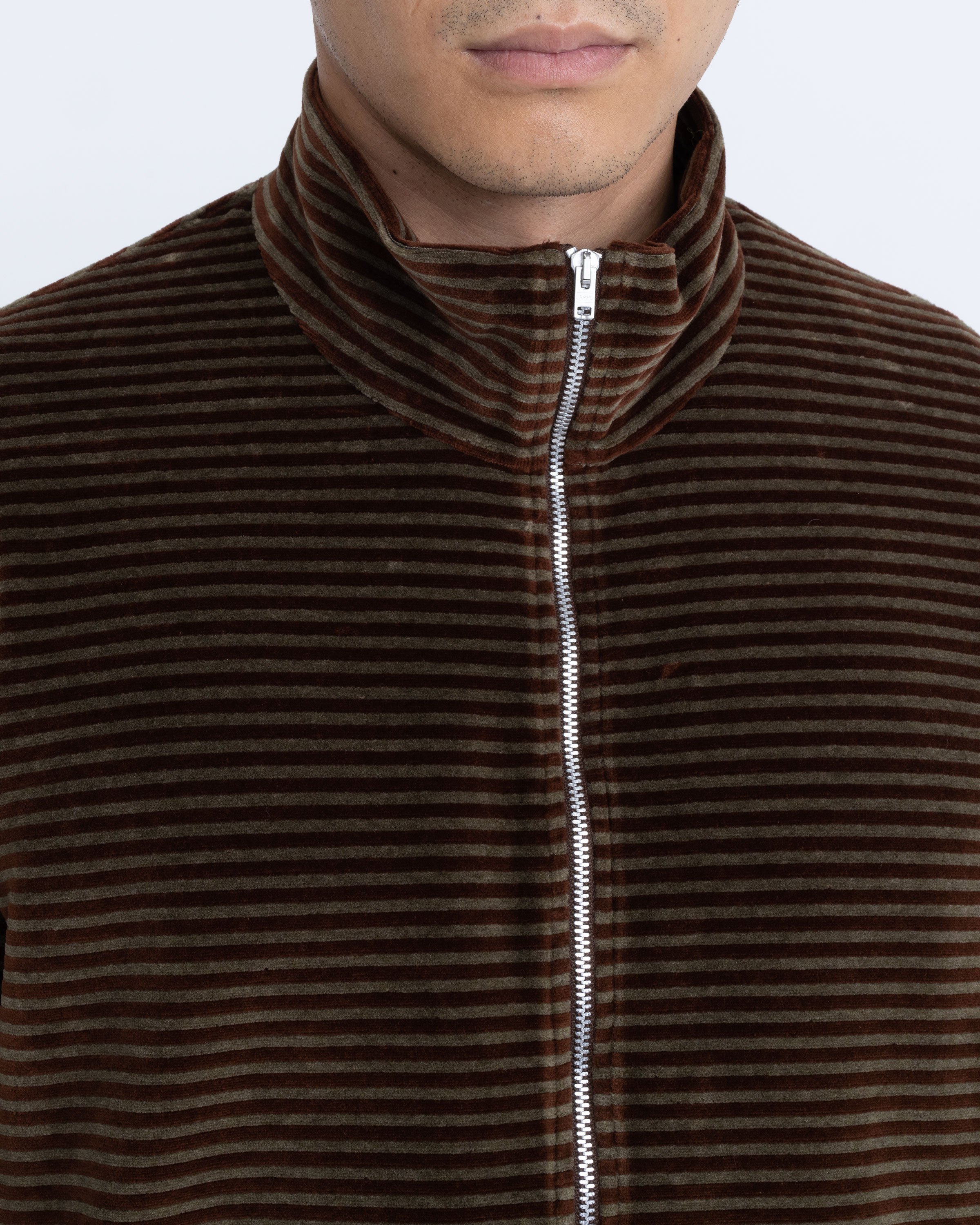 Our Legacy - SHRUNKEN FULLZIP POLO Brown - Clothing - Brown - Image 5