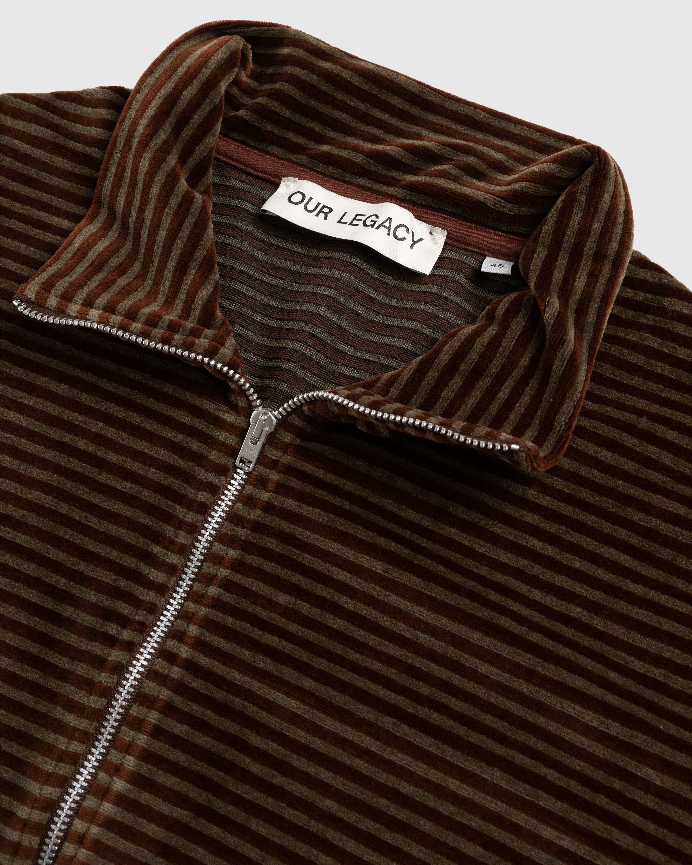 Our Legacy - SHRUNKEN FULLZIP POLO Brown - Clothing - Brown - Image 6