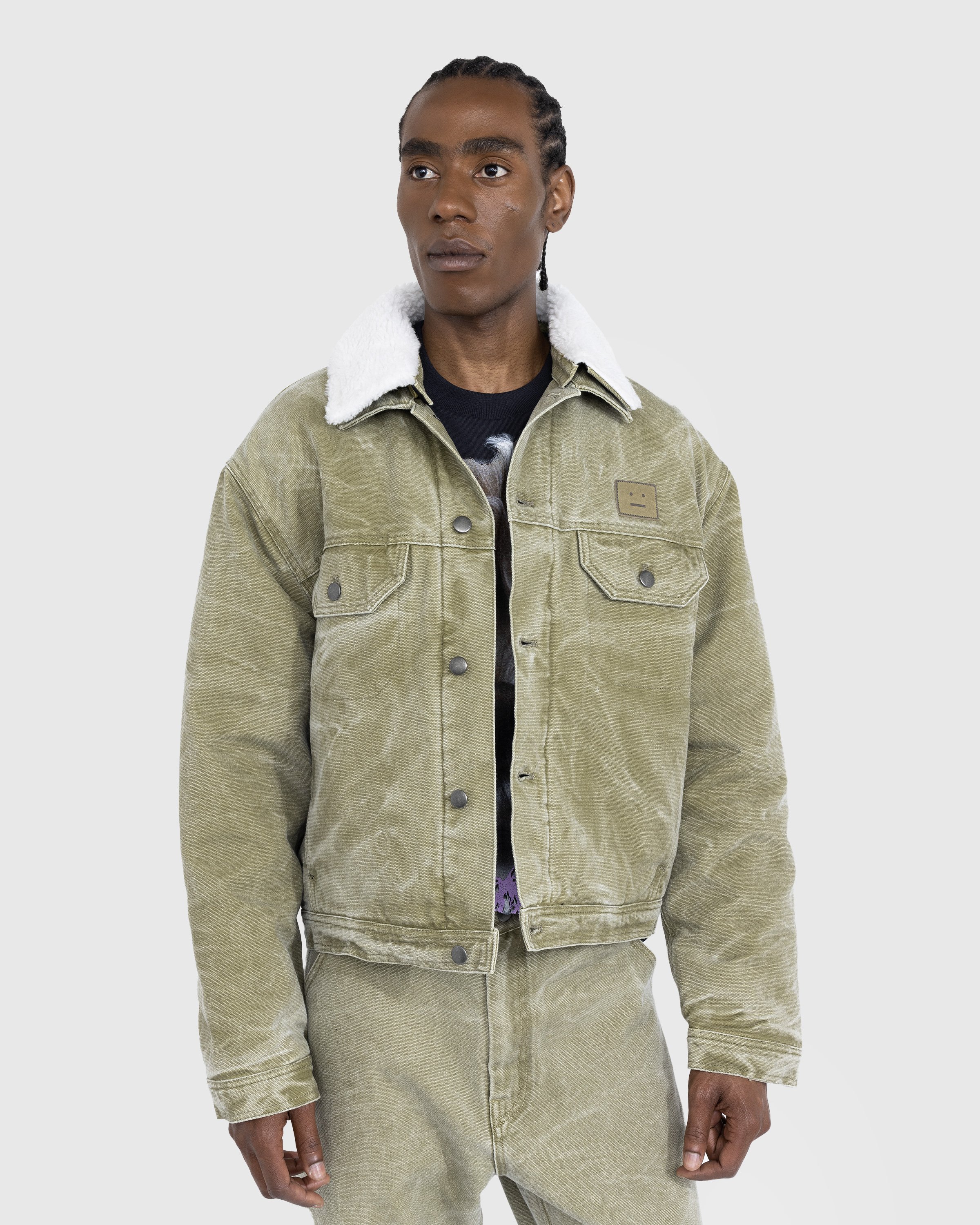 Acne Studios - Canvas Padded Jacket Khaki Beige - Clothing - Green - Image 2