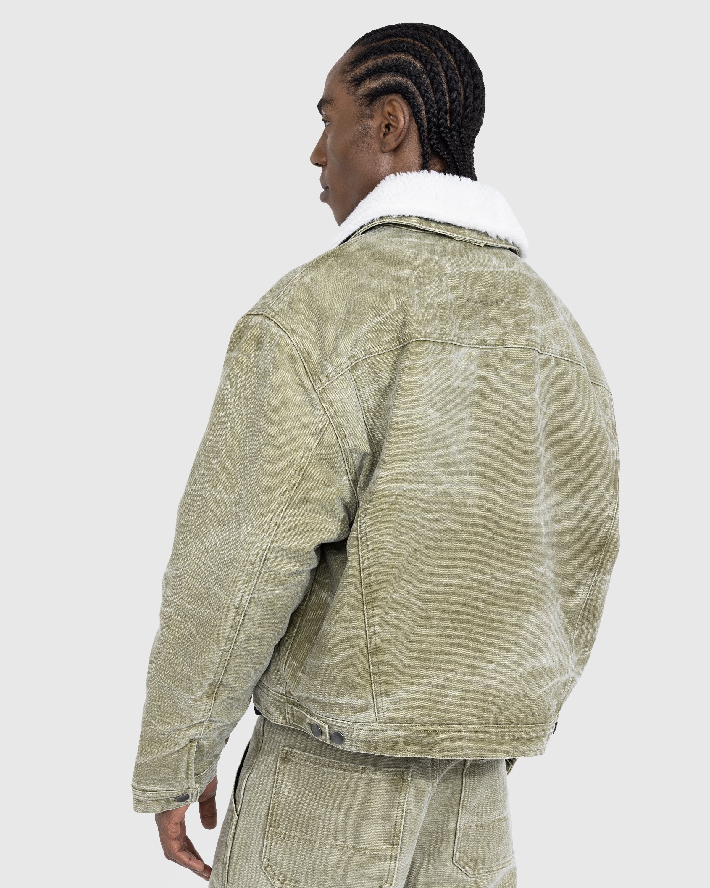 Acne Studios - Canvas Padded Jacket Khaki Beige - Clothing - Green - Image 3