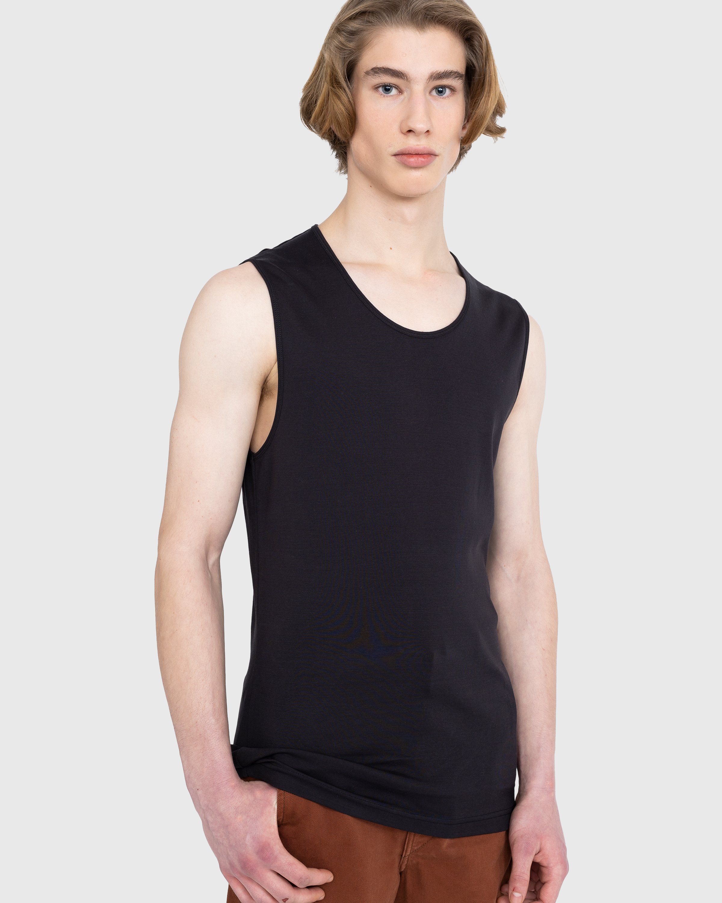 Lemaire - Ribbed Tank Top - Clothing - Blue - Image 5