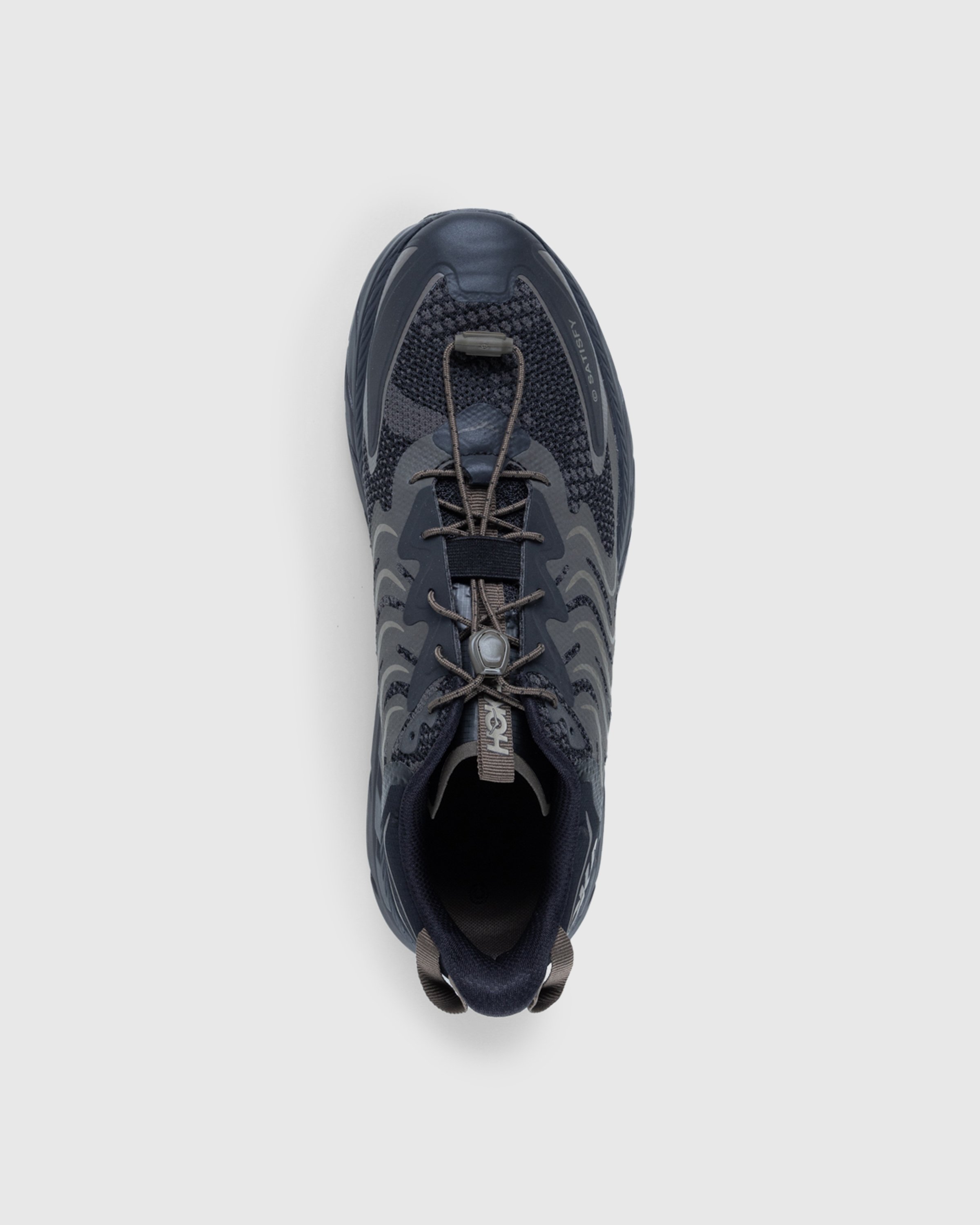 Satisfy x HOKA - U Clifton LS Forged Iron - Footwear - Black - Image 5