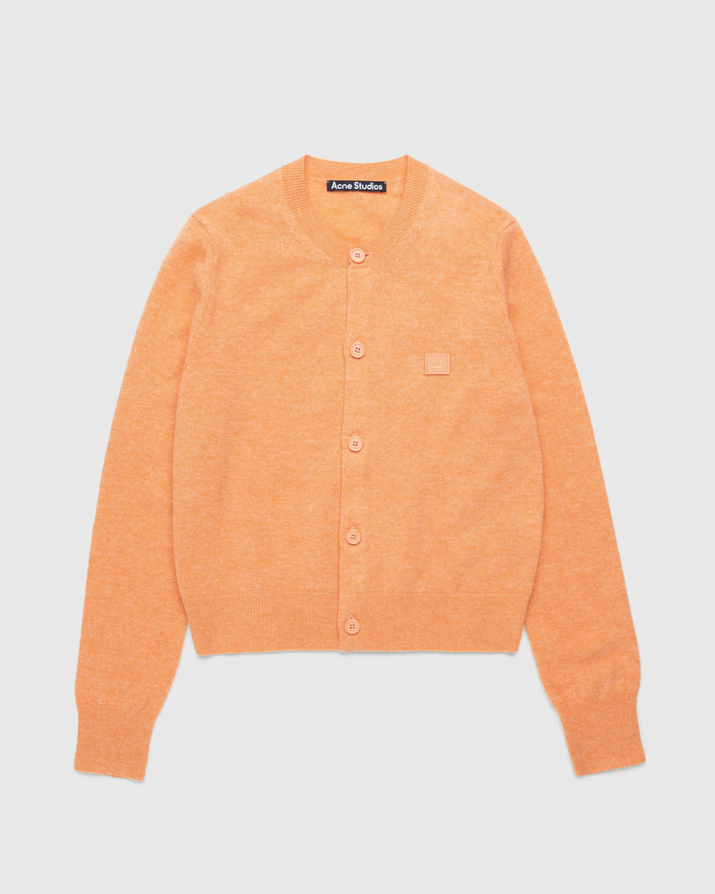 Acne Studios - Crewneck Cardigan Mandarin Orange Melange - Clothing - Orange - Image 1