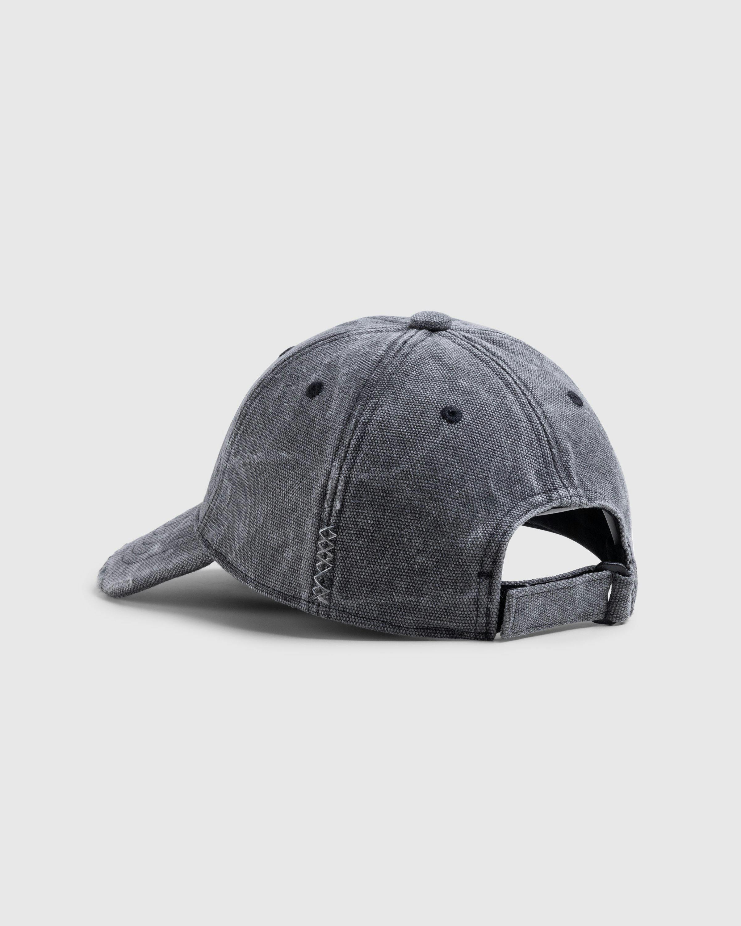 Acne Studios - Leather Face Patch Cap Carbon Grey - Accessories - Grey - Image 3