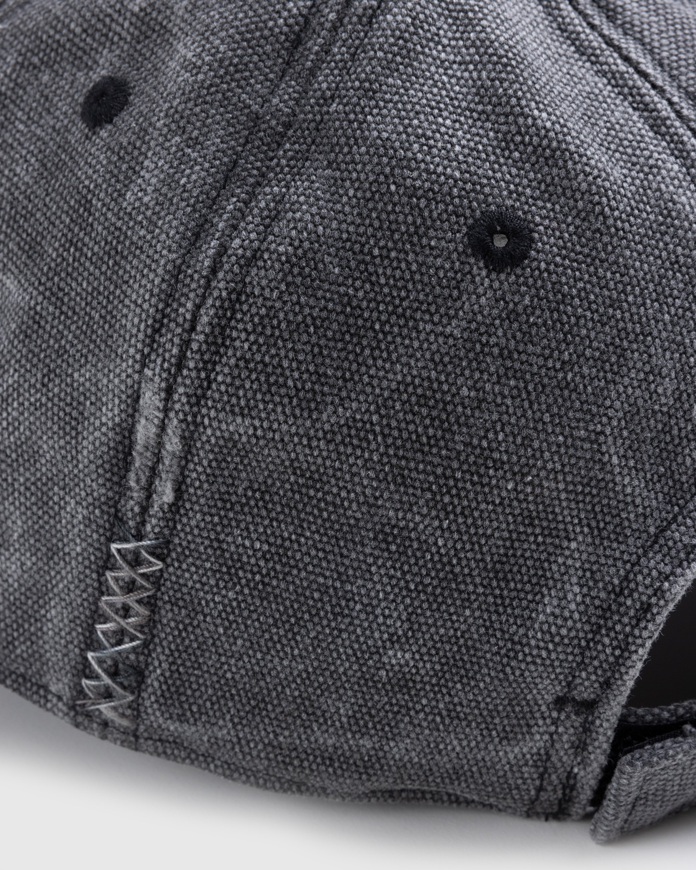Acne Studios - Leather Face Patch Cap Carbon Grey - Accessories - Grey - Image 5