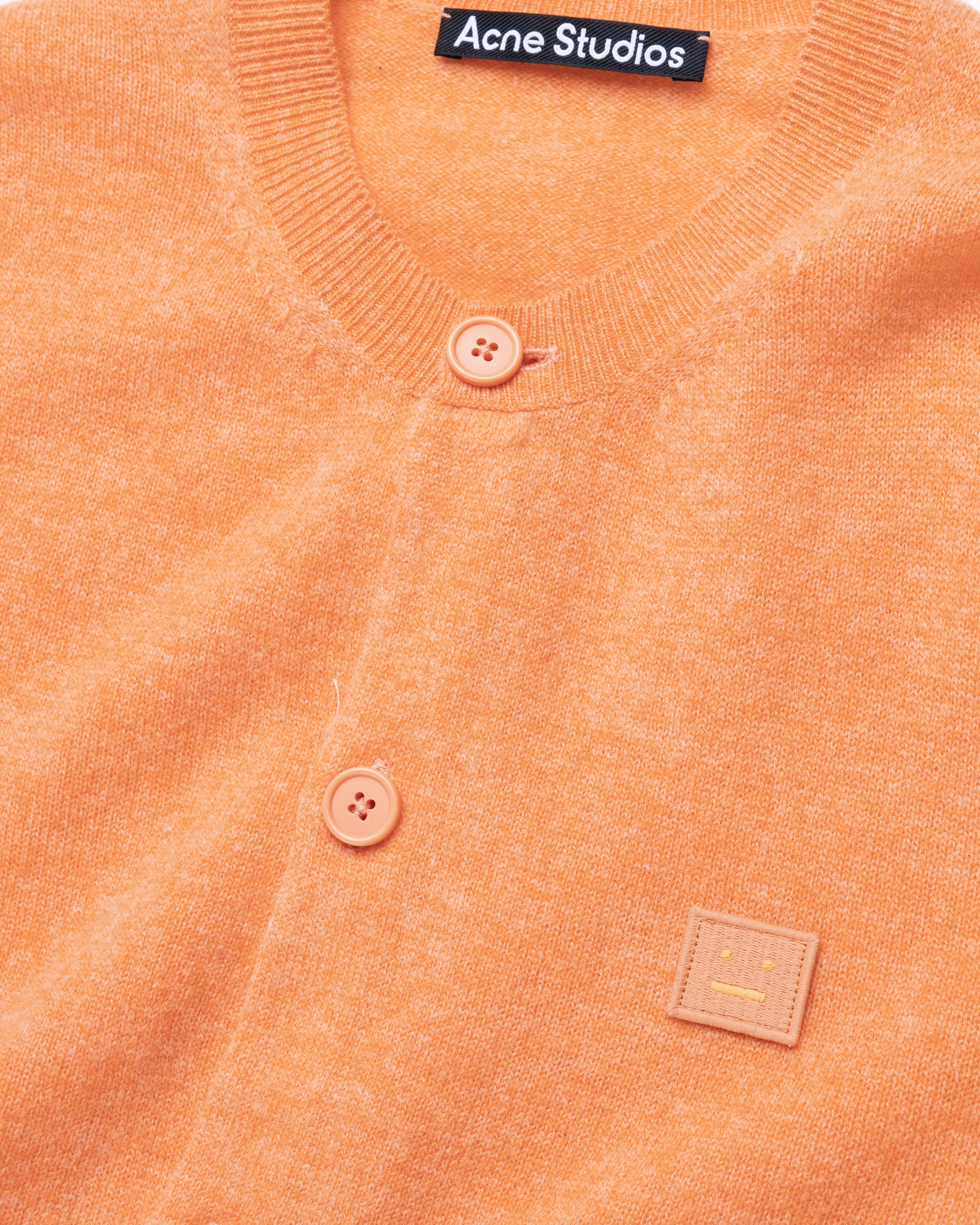 Acne Studios - Crewneck Cardigan Mandarin Orange Melange - Clothing - Orange - Image 6