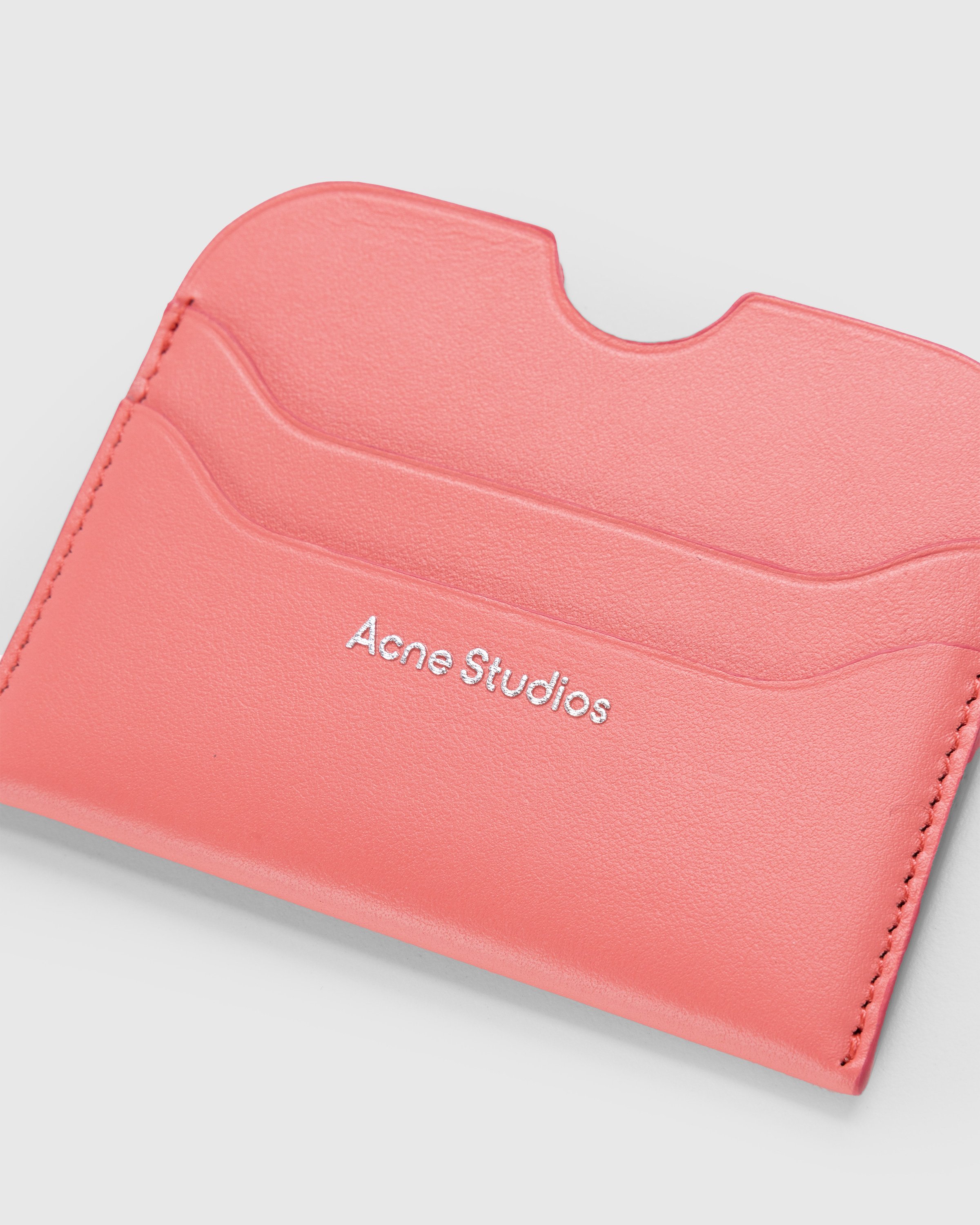 Acne Studios - Leather Card Holder Electric Pink - Accessories - Pink - Image 3