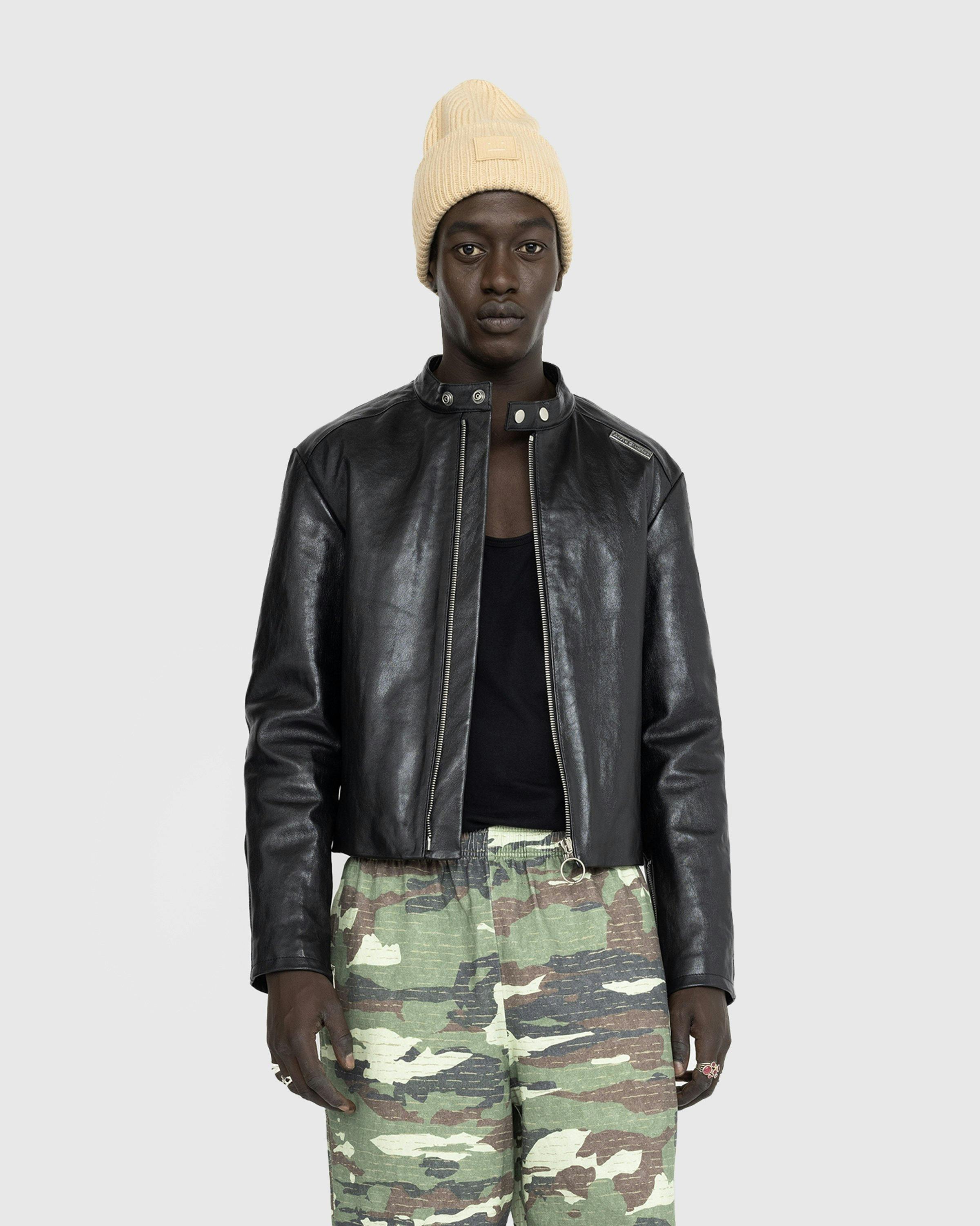 Acne Studios - Leather Jacket Black - Clothing - Black - Image 2