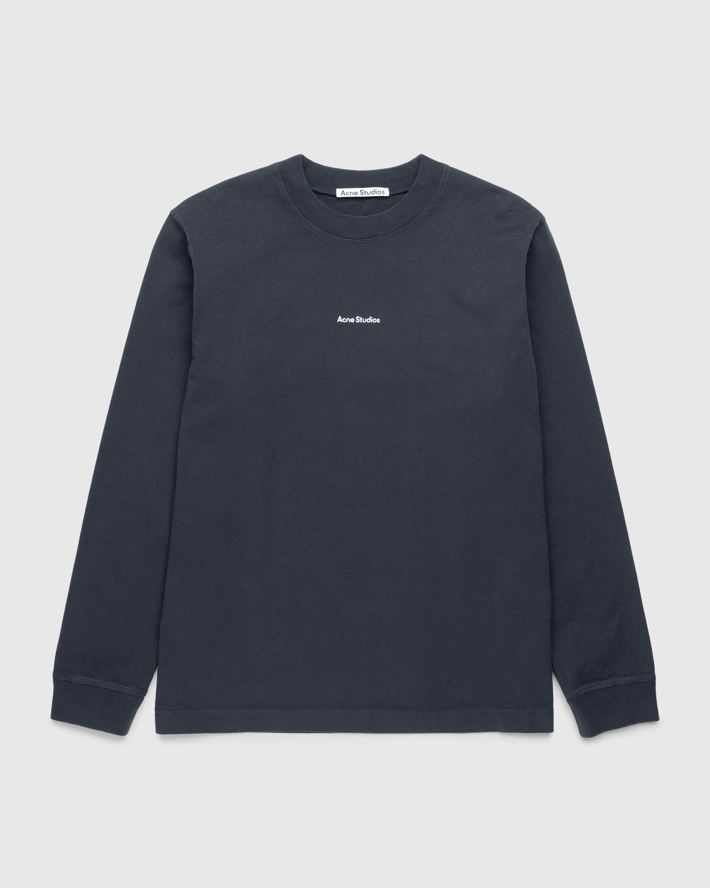 Acne Studios - Logo Long-Sleeve T-Shirt Black - Clothing - Black - Image 1