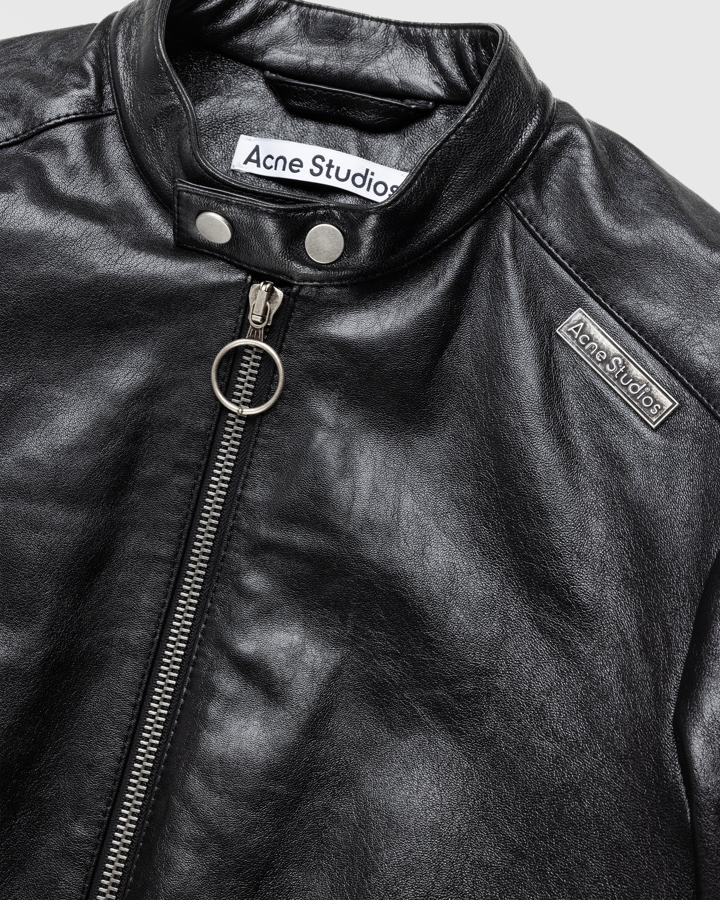 Acne Studios - Leather Jacket Black - Clothing - Black - Image 6