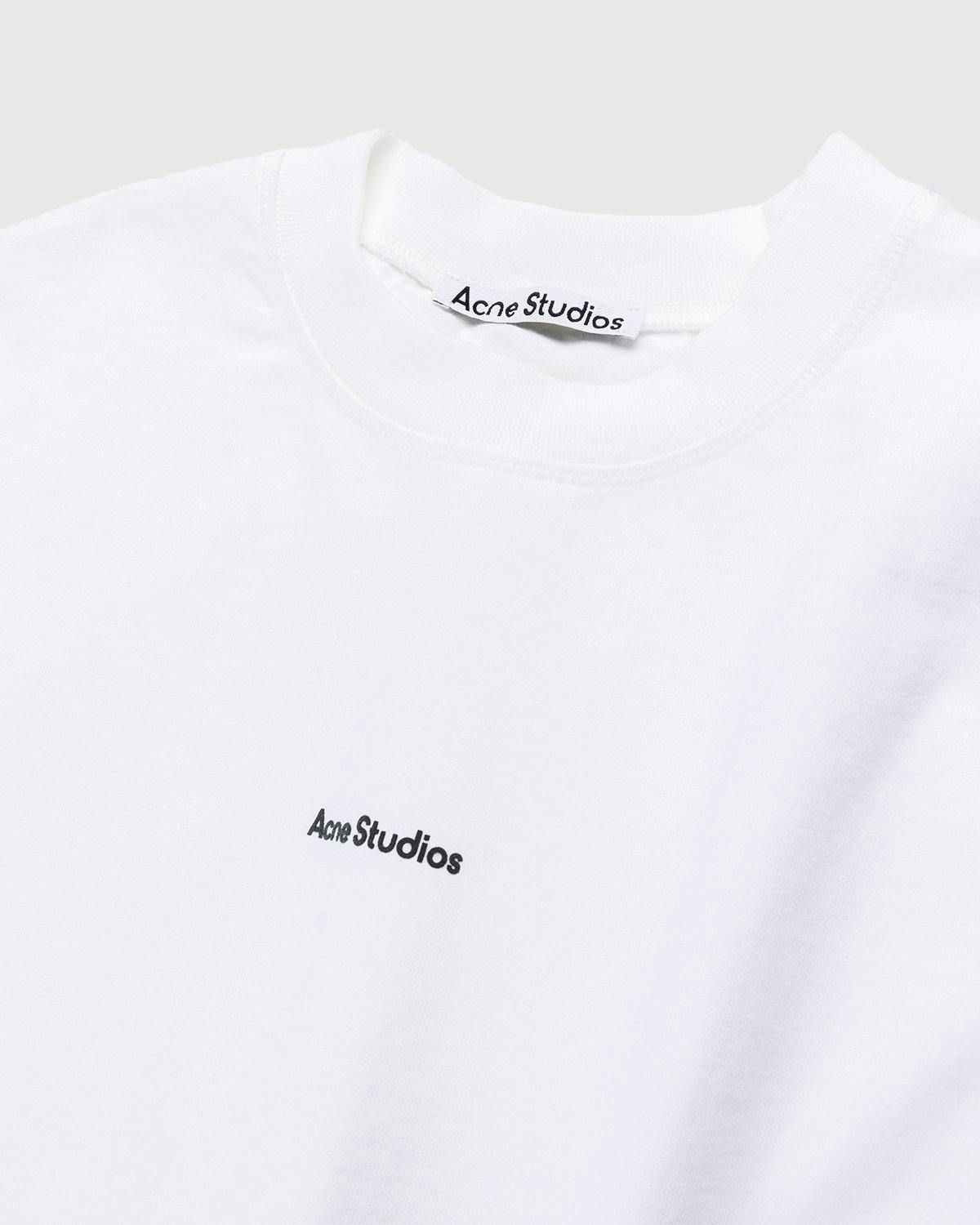 Acne Studios - Logo T-Shirt Optic White - Clothing - White - Image 3