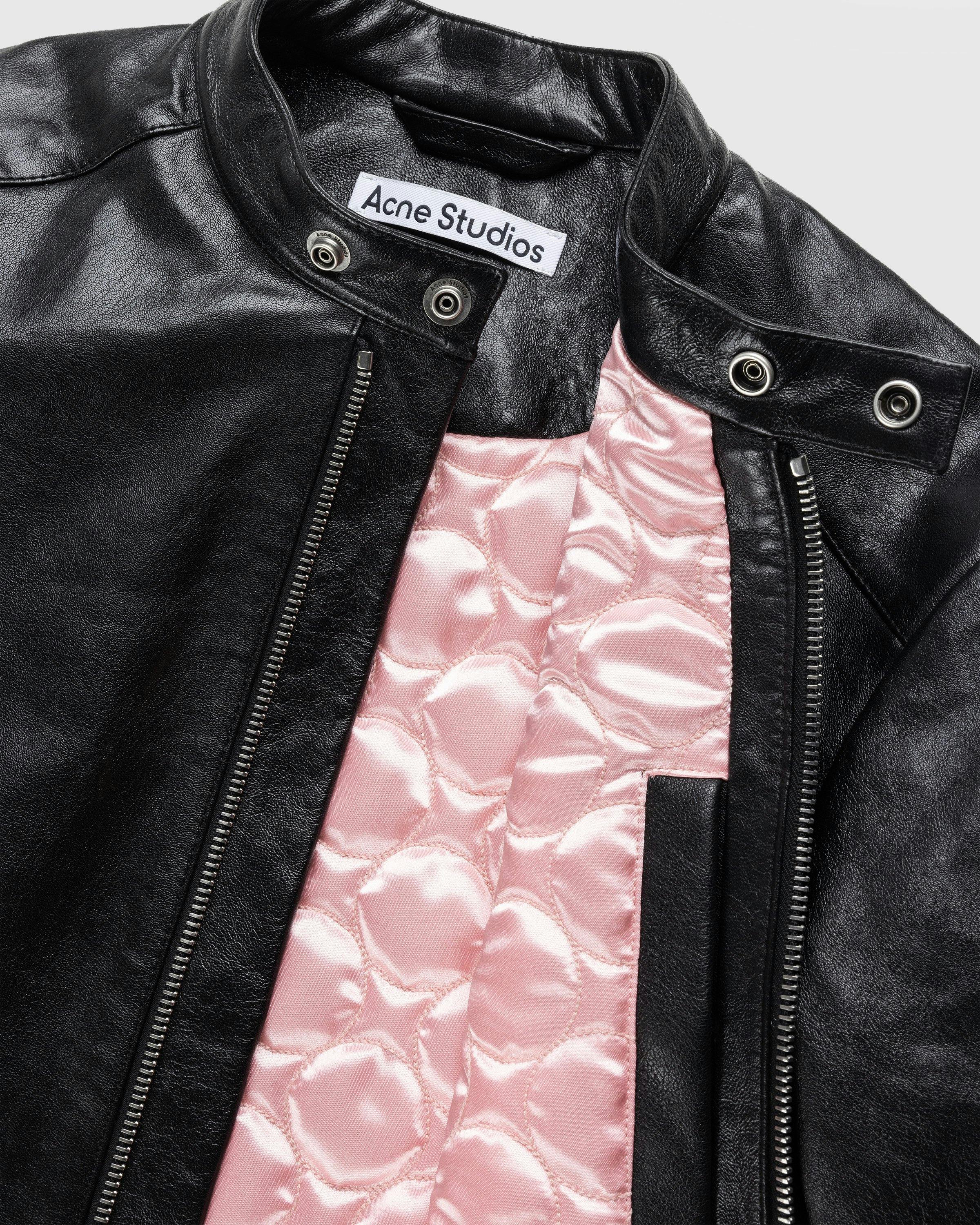 Acne Studios - Leather Jacket Black - Clothing - Black - Image 7