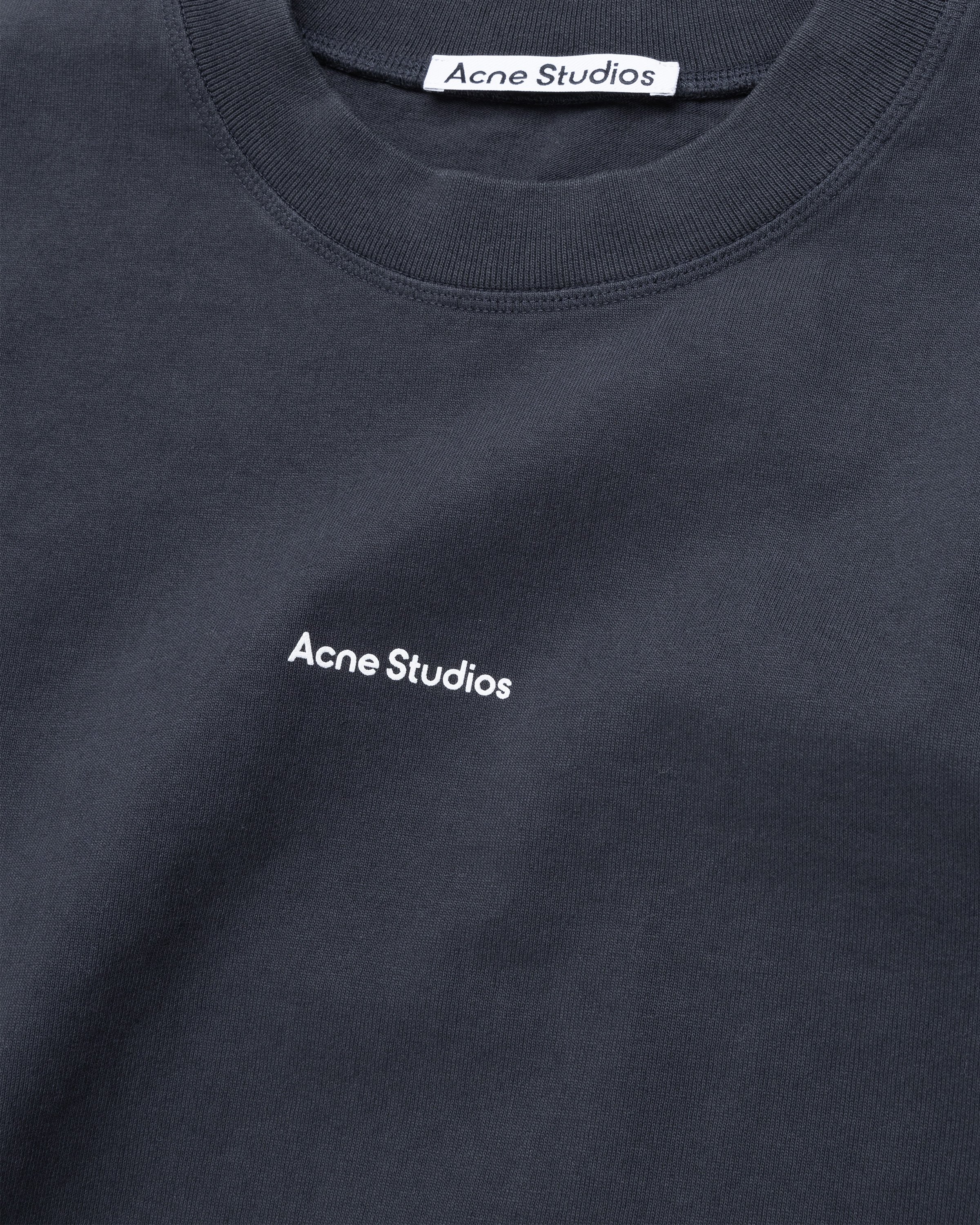 Acne Studios - Logo Long-Sleeve T-Shirt Black - Clothing - Black - Image 5