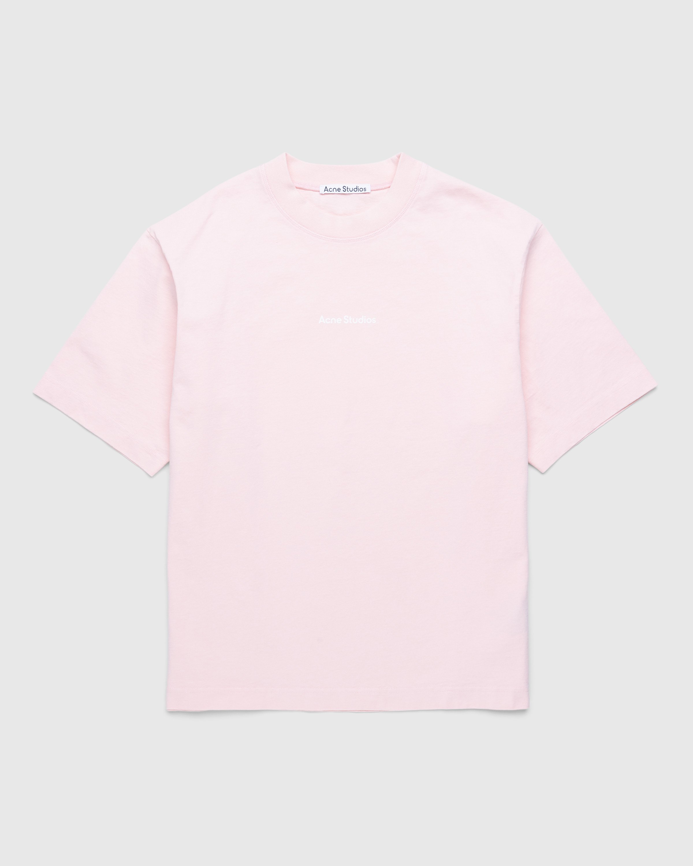 Acne Studios - Logo T-Shirt Pale Pink - Clothing - Pink - Image 1