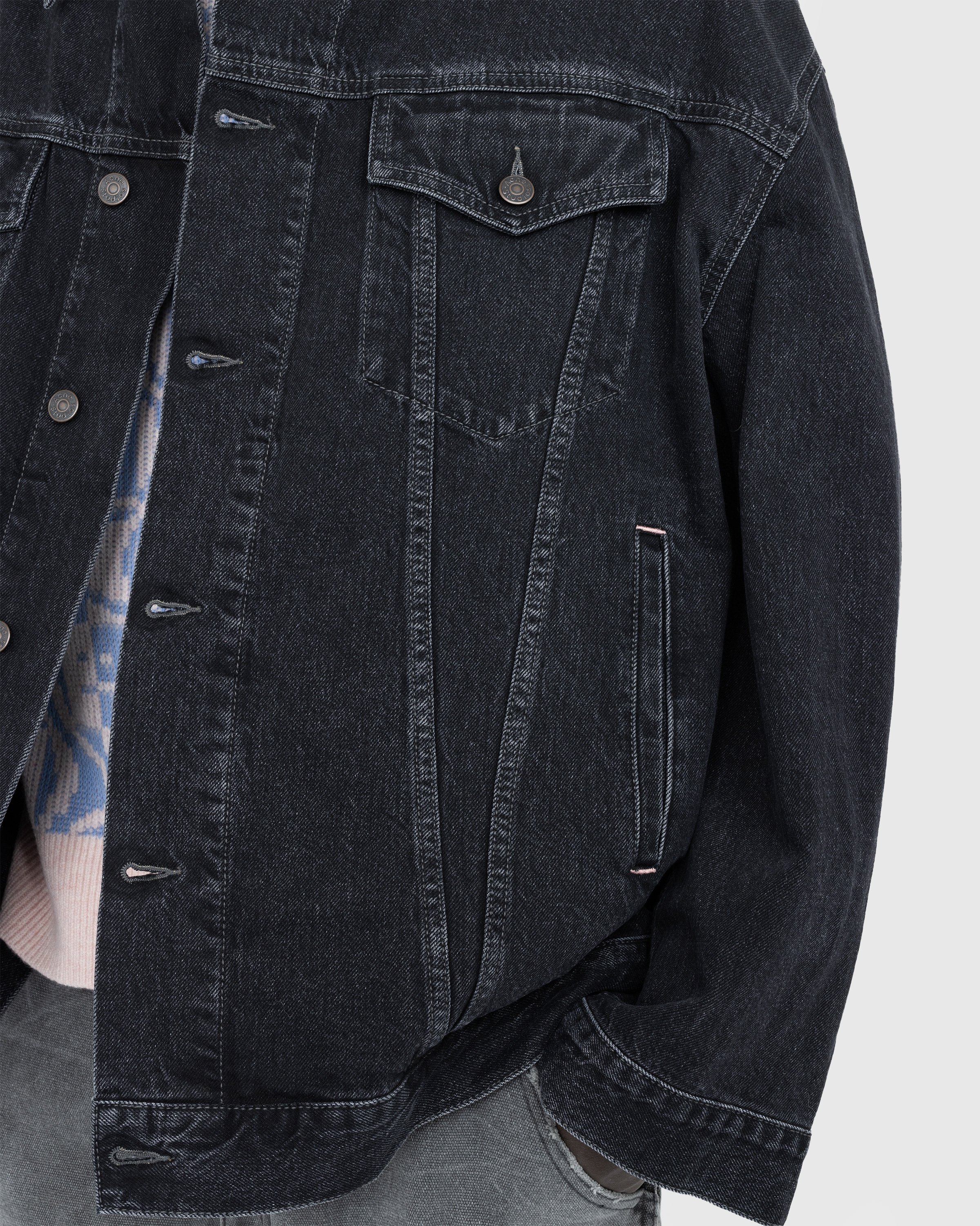 Acne Studios - Oversized Denim Jacket Black - Clothing - Black - Image 5