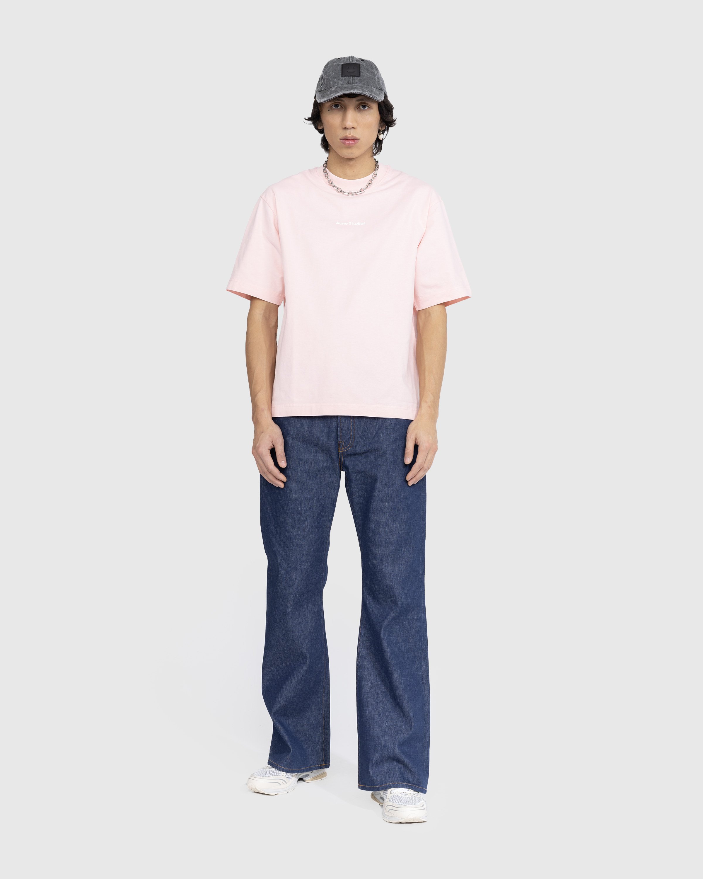 Acne Studios - Logo T-Shirt Pale Pink - Clothing - Pink - Image 3