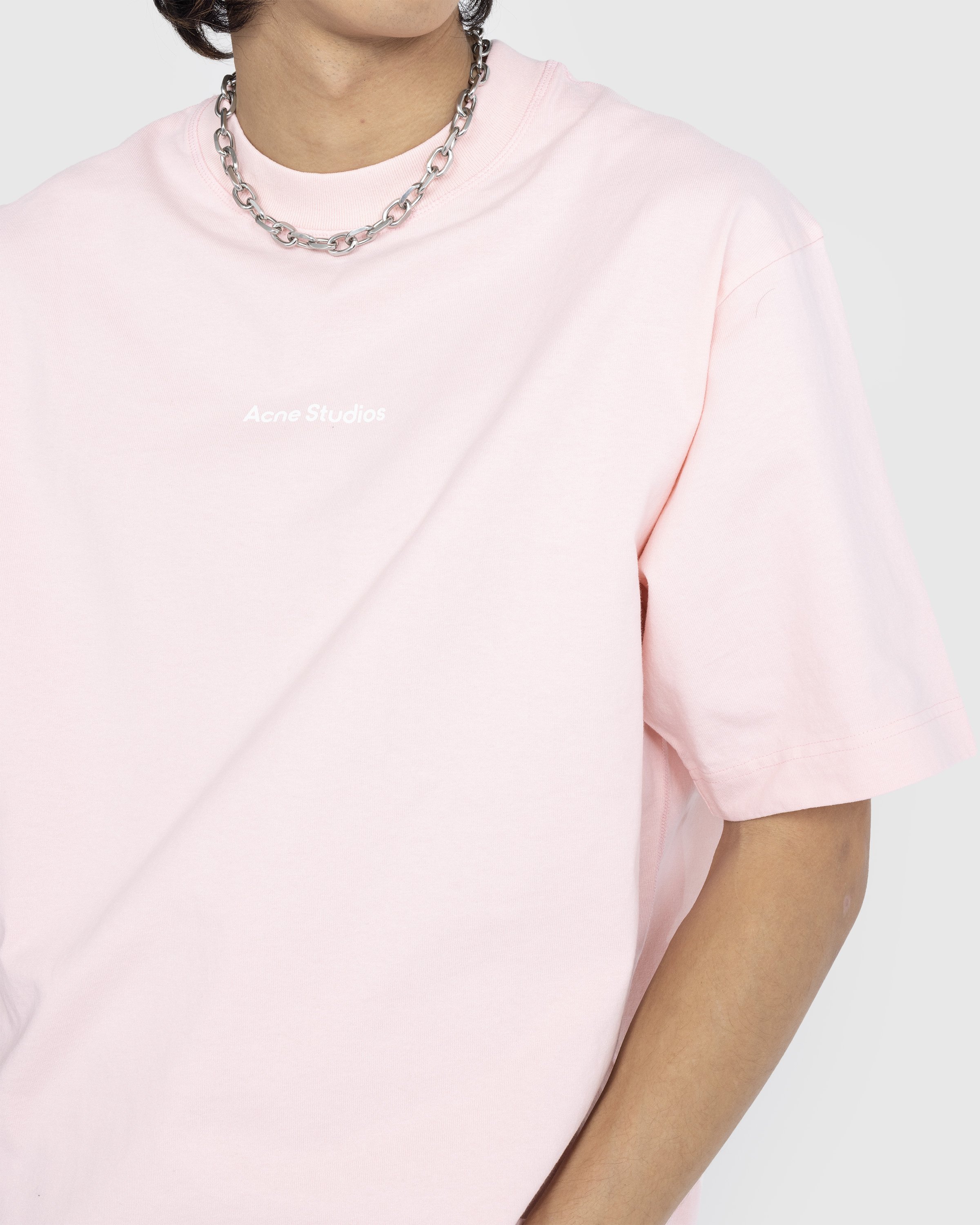 Acne Studios - Logo T-Shirt Pale Pink - Clothing - Pink - Image 5