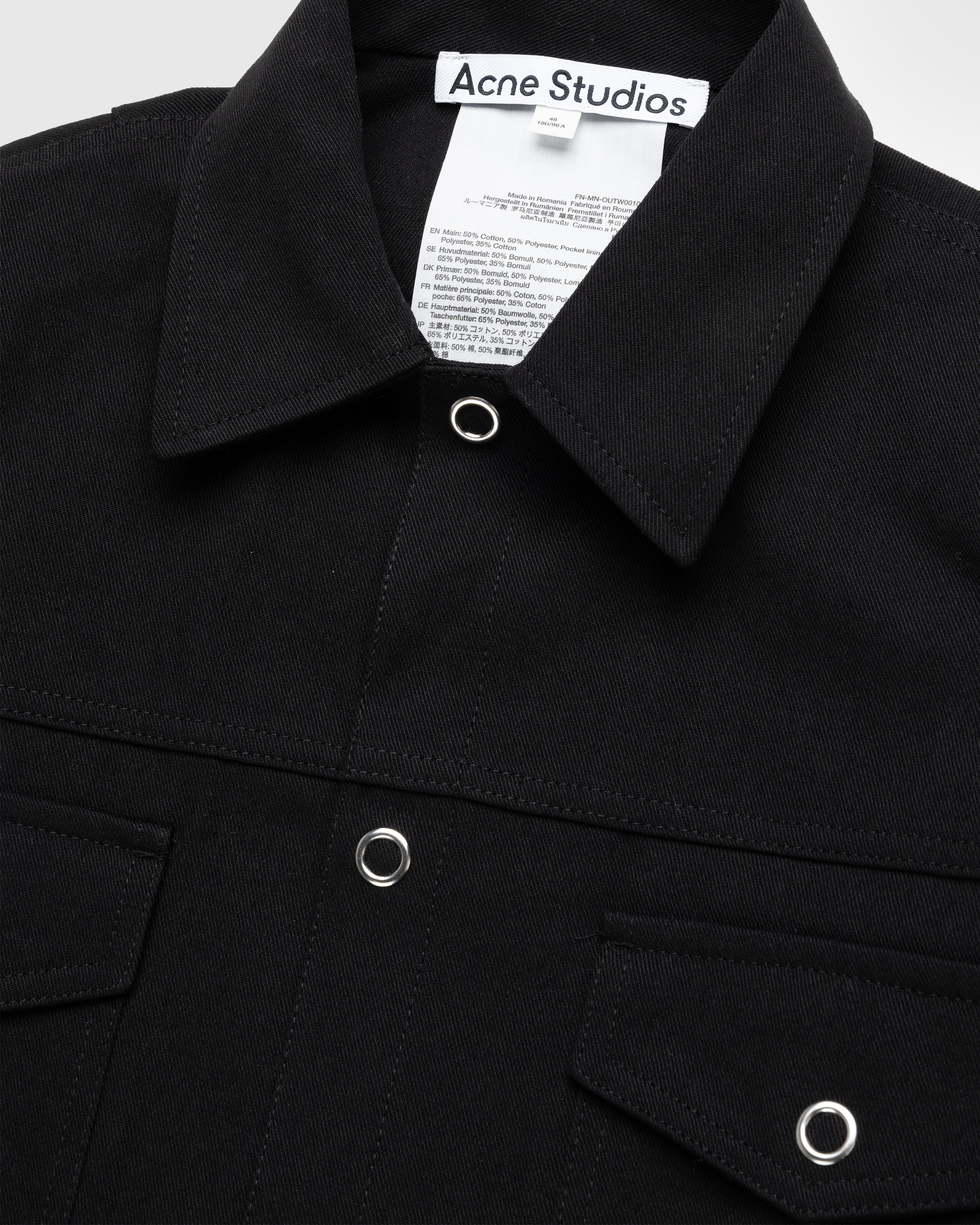 Acne Studios - Twill Jacket Black - Clothing - Black - Image 6