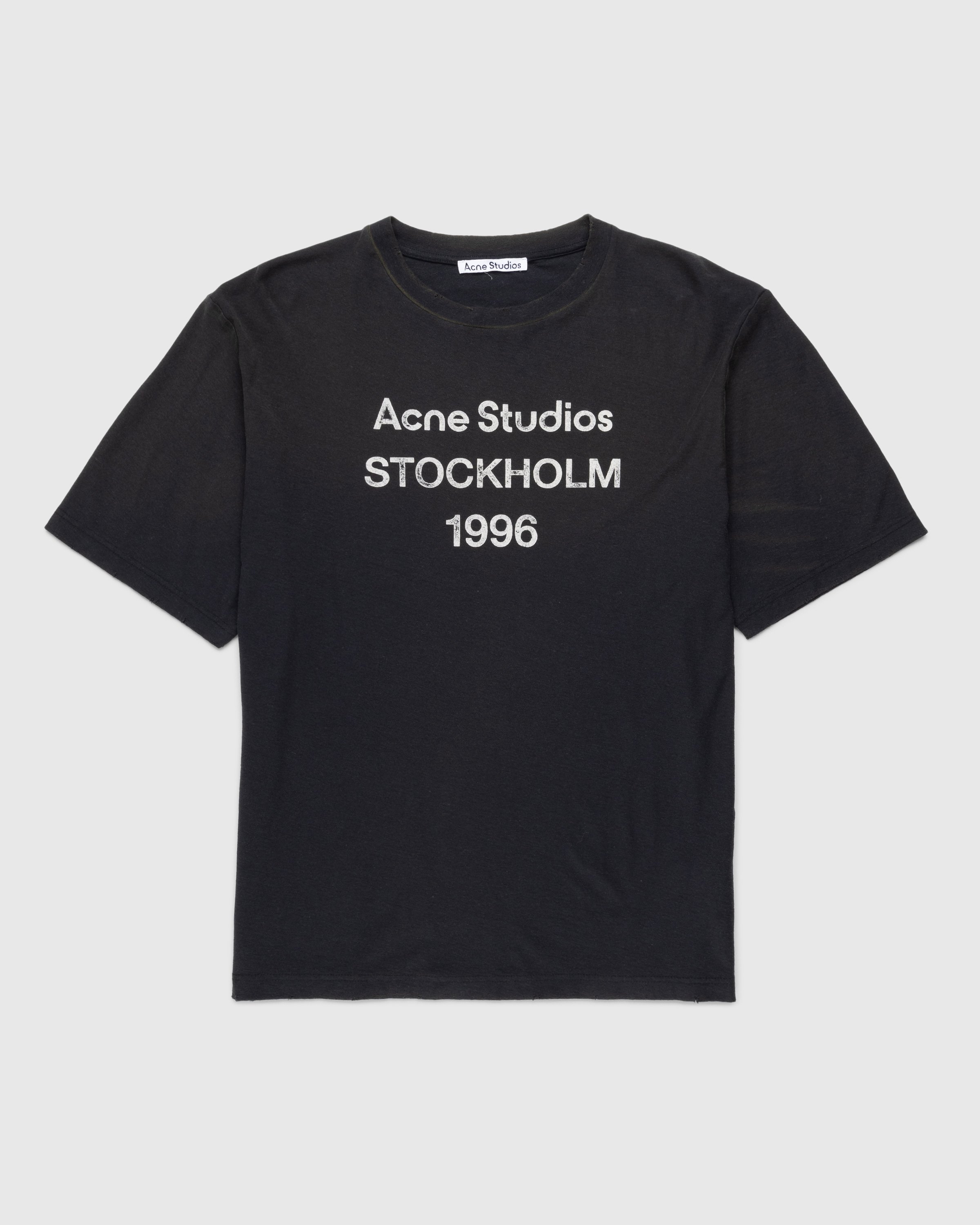 Acne Studios - Logo T-Shirt Black - Clothing - Black - Image 1