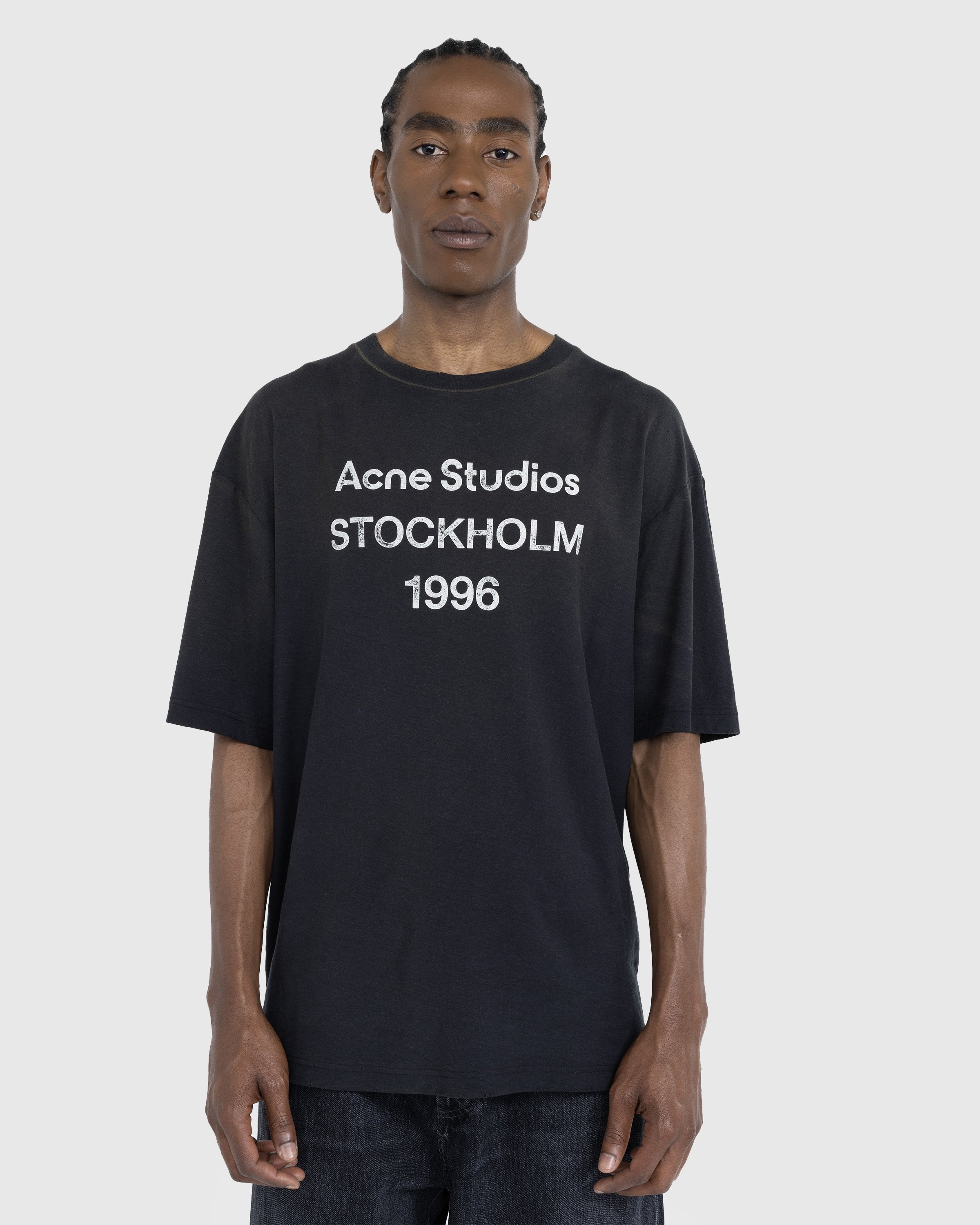 Acne Studios - Logo T-Shirt Black - Clothing - Black - Image 2