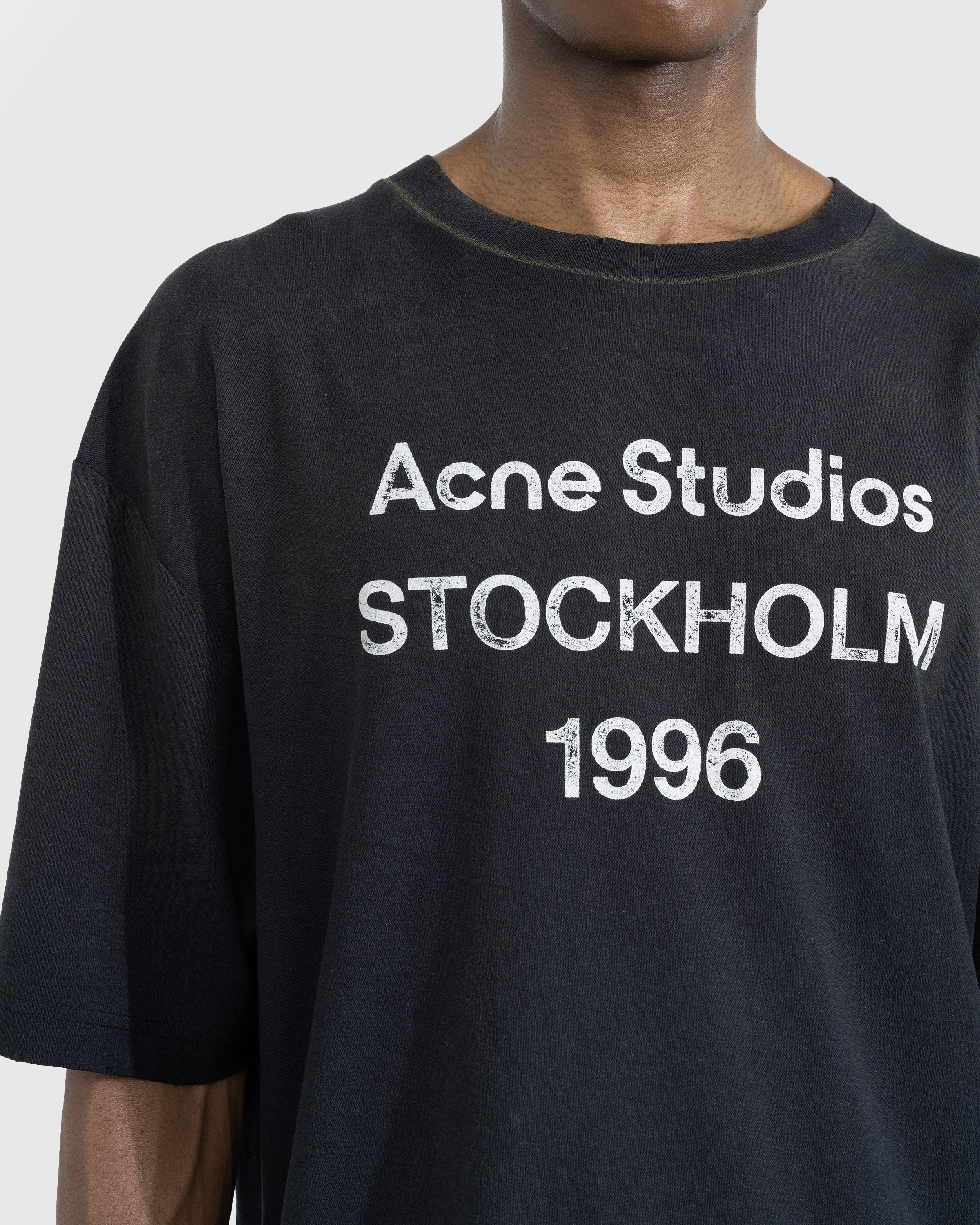 Acne Studios - Logo T-Shirt Black - Clothing - Black - Image 4