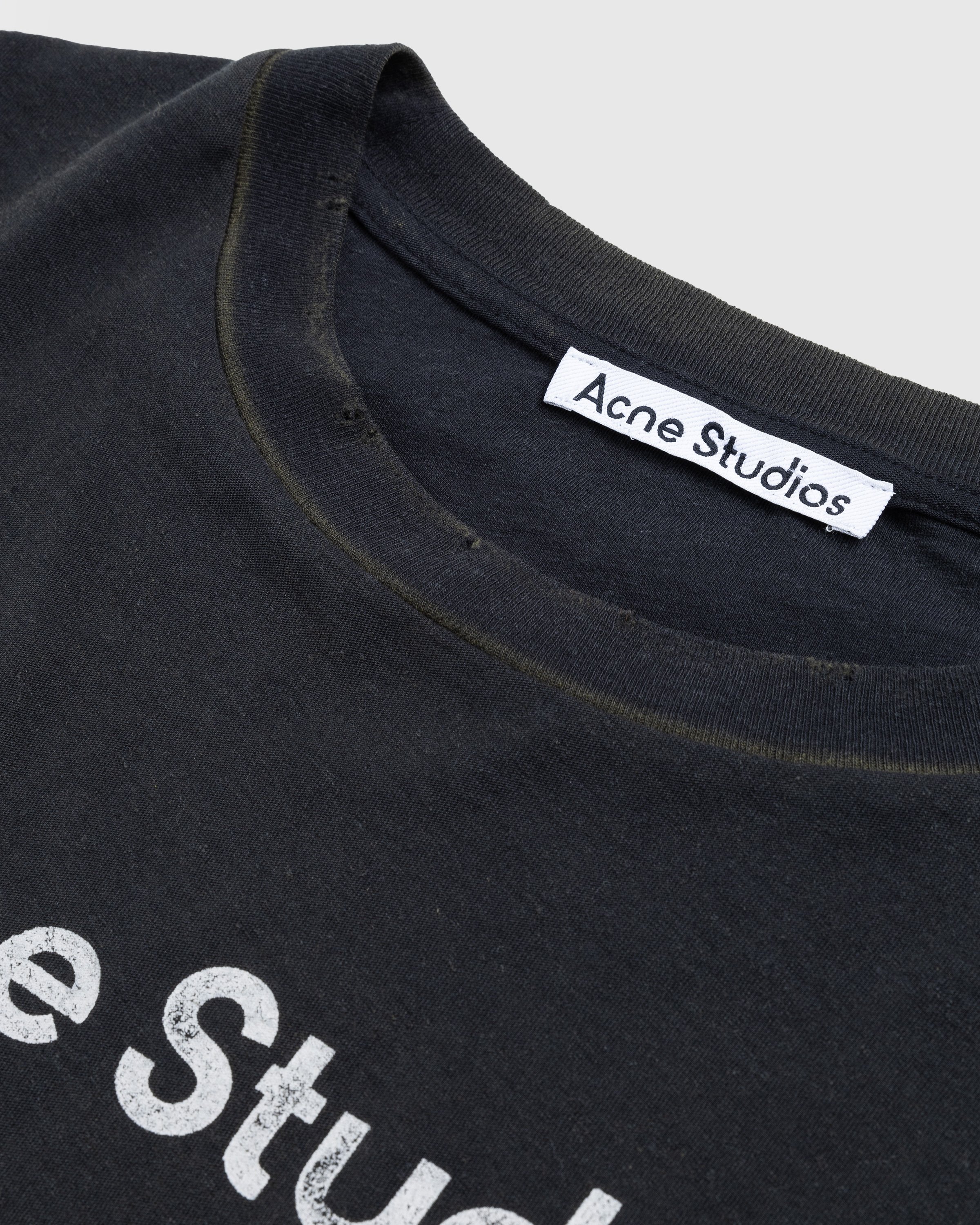 Acne Studios - Logo T-Shirt Black - Clothing - Black - Image 5