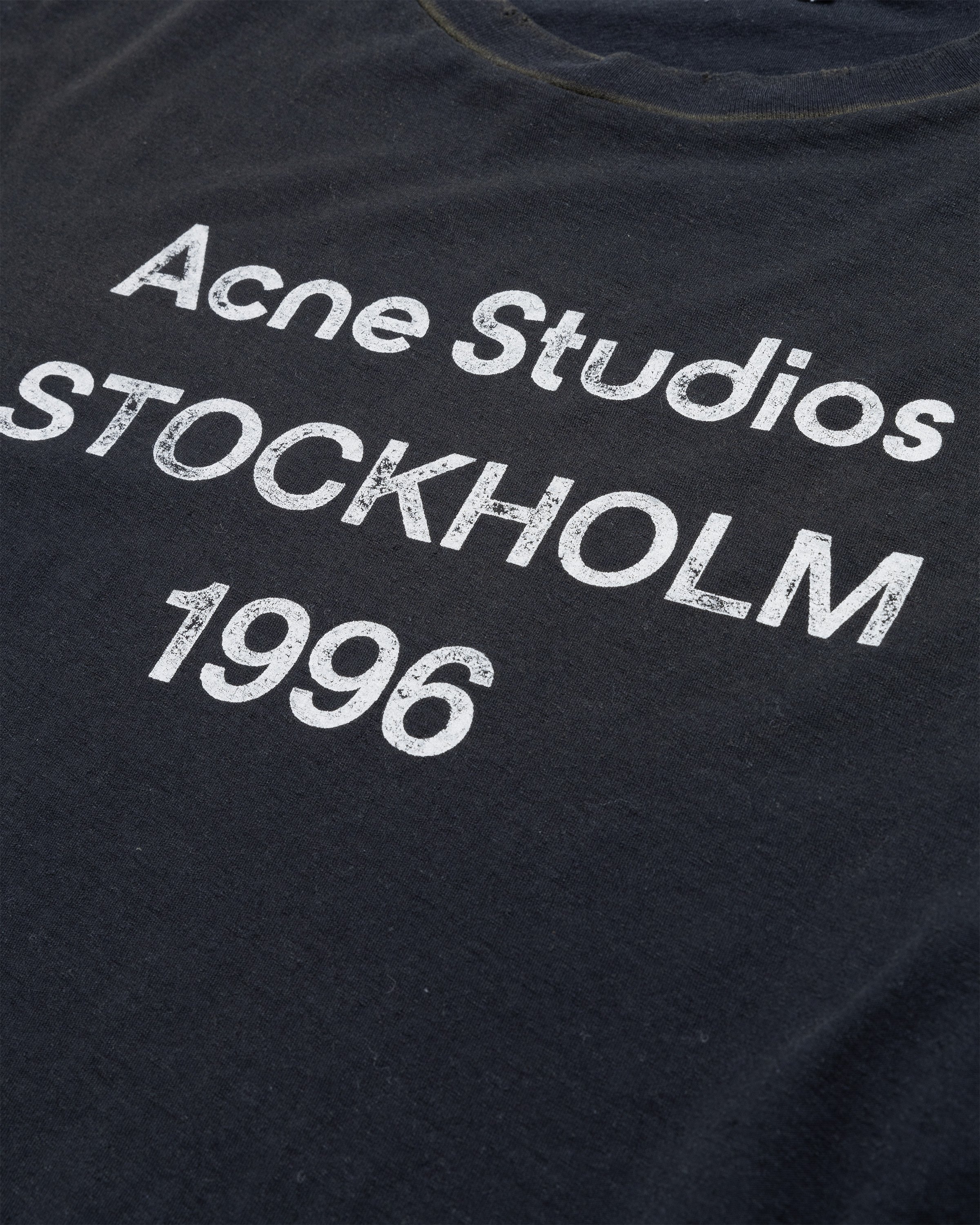 Acne Studios - Logo T-Shirt Black - Clothing - Black - Image 6