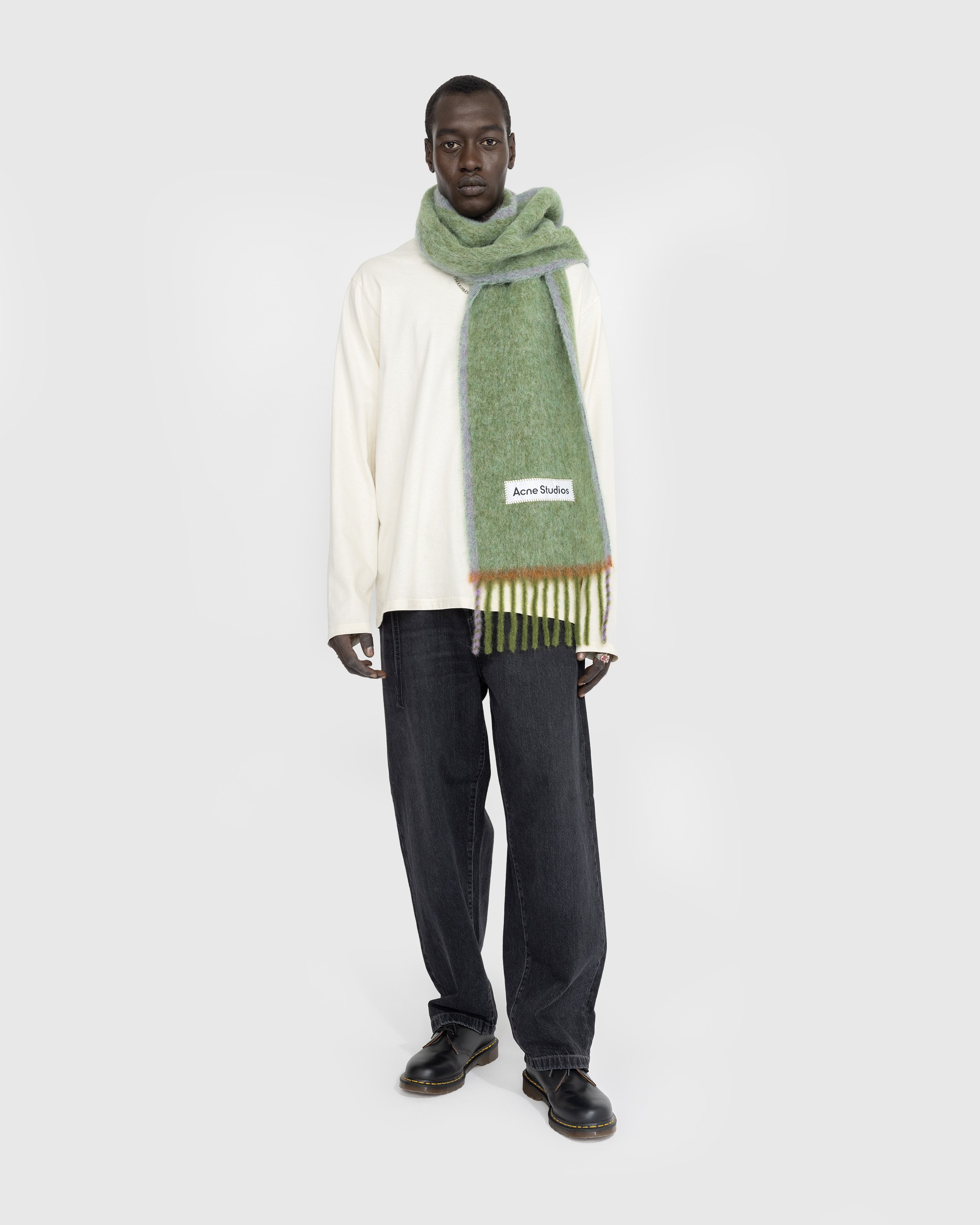 Acne Studios - Wool Mohair Scarf Grass Green - Accessories - Green - Image 4