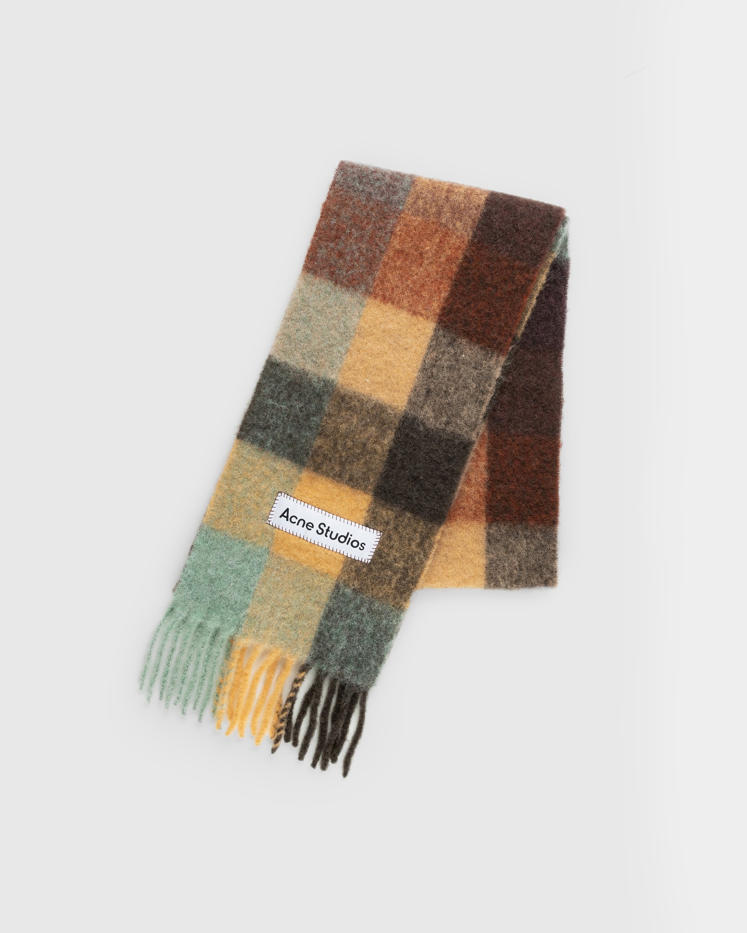 Acne Studios - Mohair Checked Scarf - Accessories - Brown - Image 2