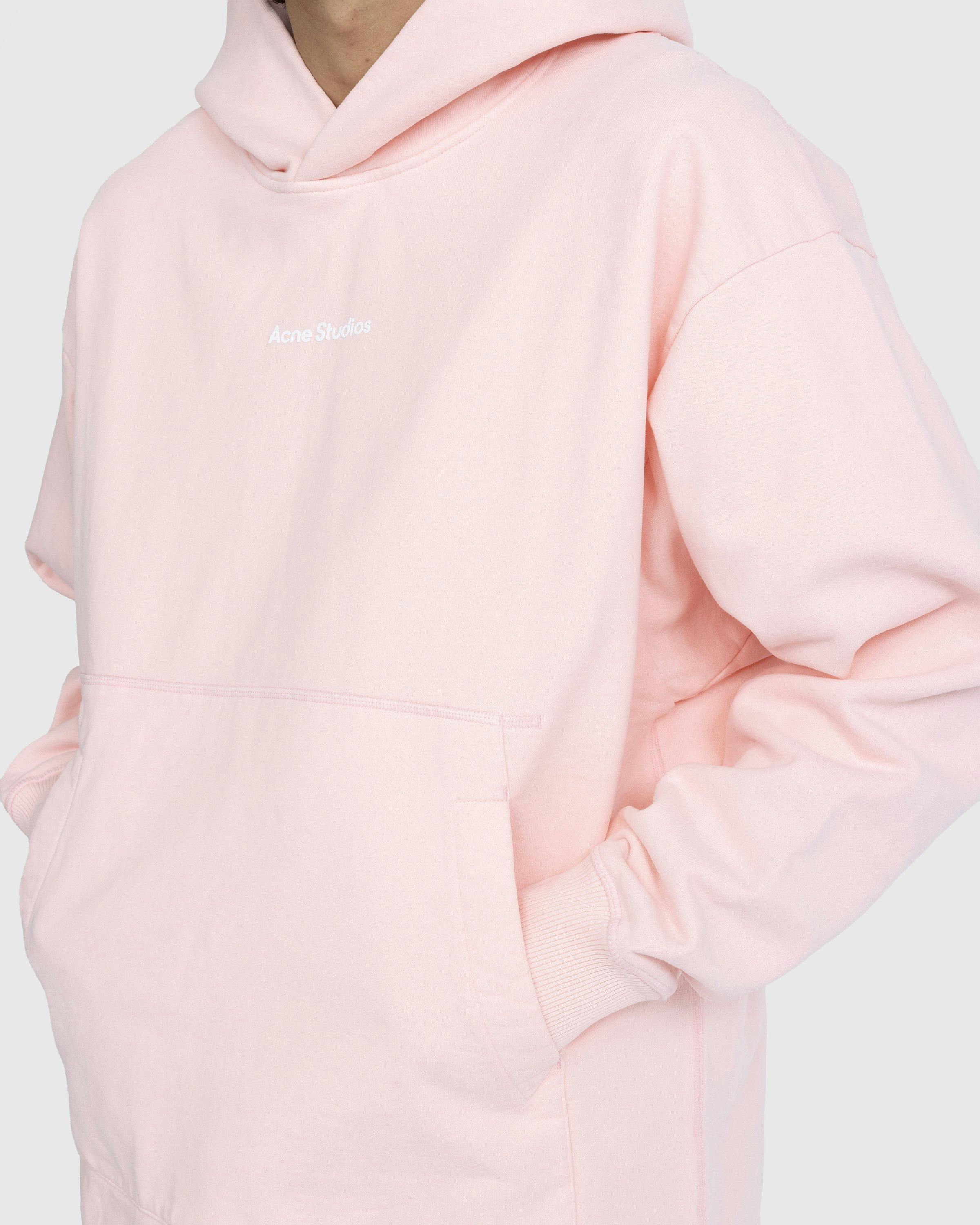 Acne Studios - Stamp Logo Hoodie Pale Pink - Clothing - Pink - Image 5