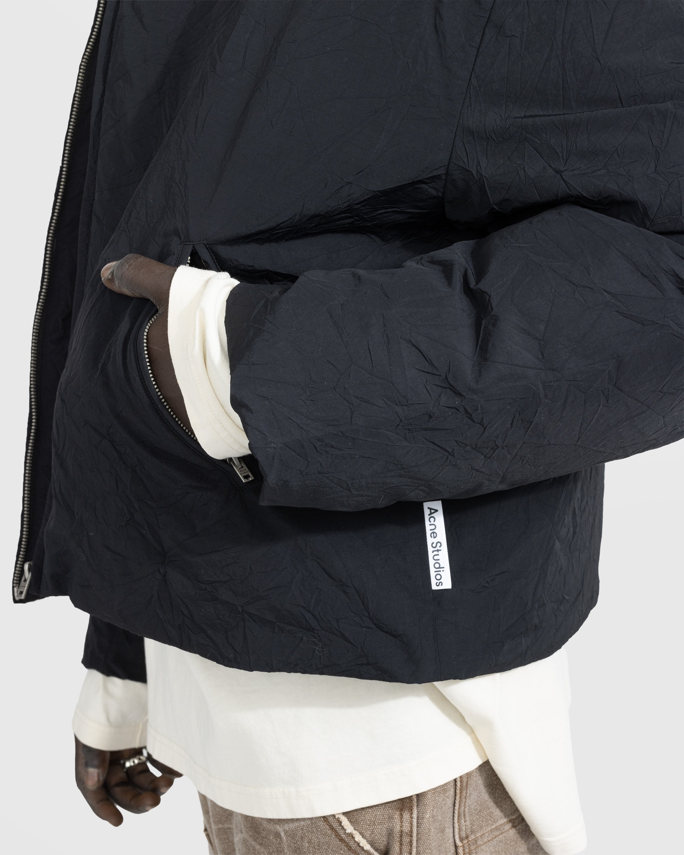 Acne Studios - Nylon Jacket Black - Clothing - Black - Image 5