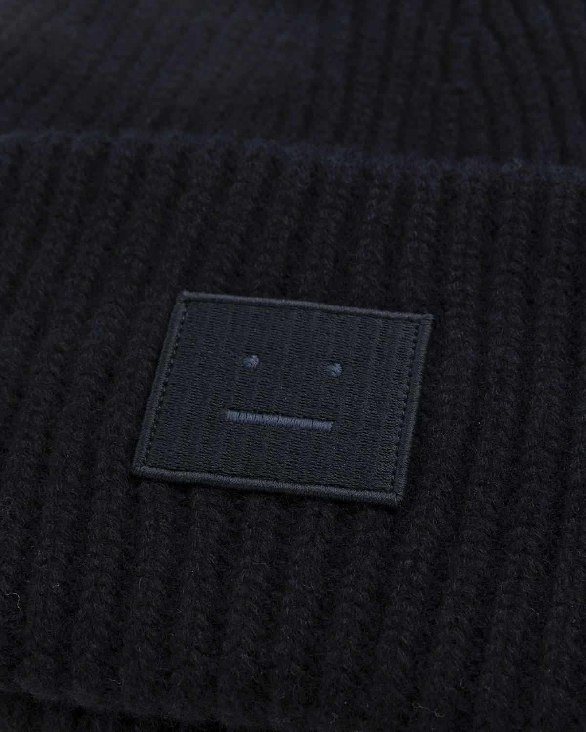 Acne Studios - Large Face Logo Beanie Black - Accessories - Black - Image 3