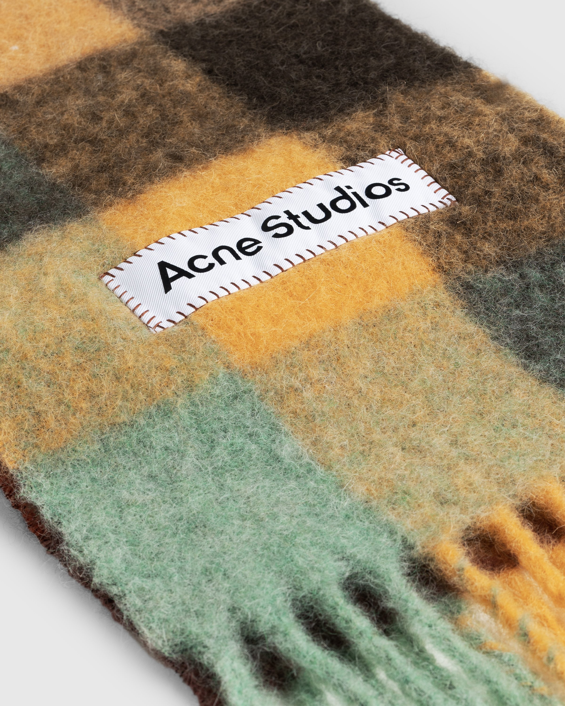 Acne Studios - Mohair Checked Scarf - Accessories - Brown - Image 5