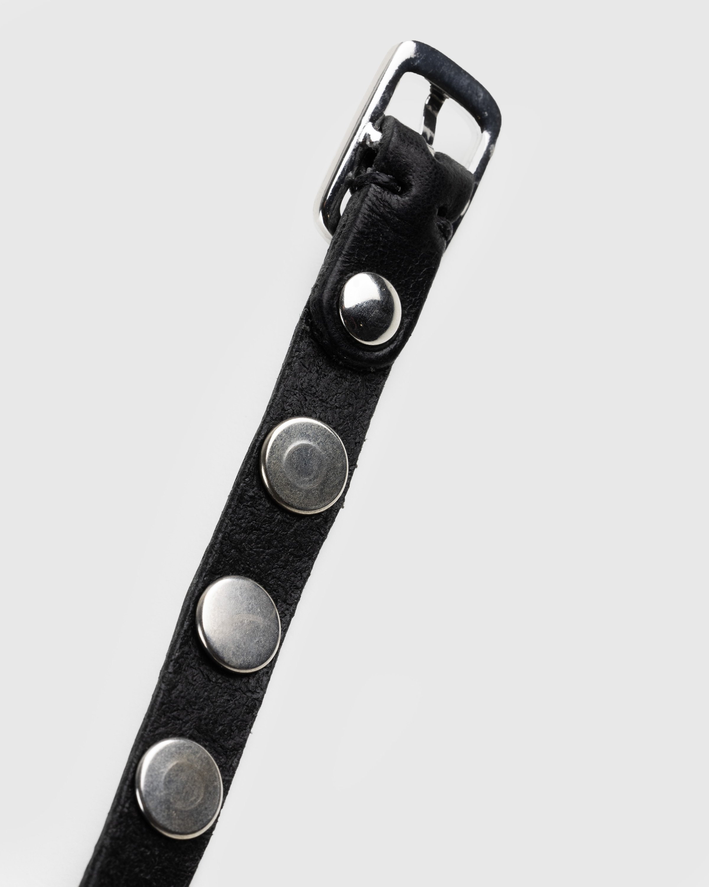 Our Legacy - Superslim Bracelet Grizzly Black Leather - Accessories - Black - Image 5