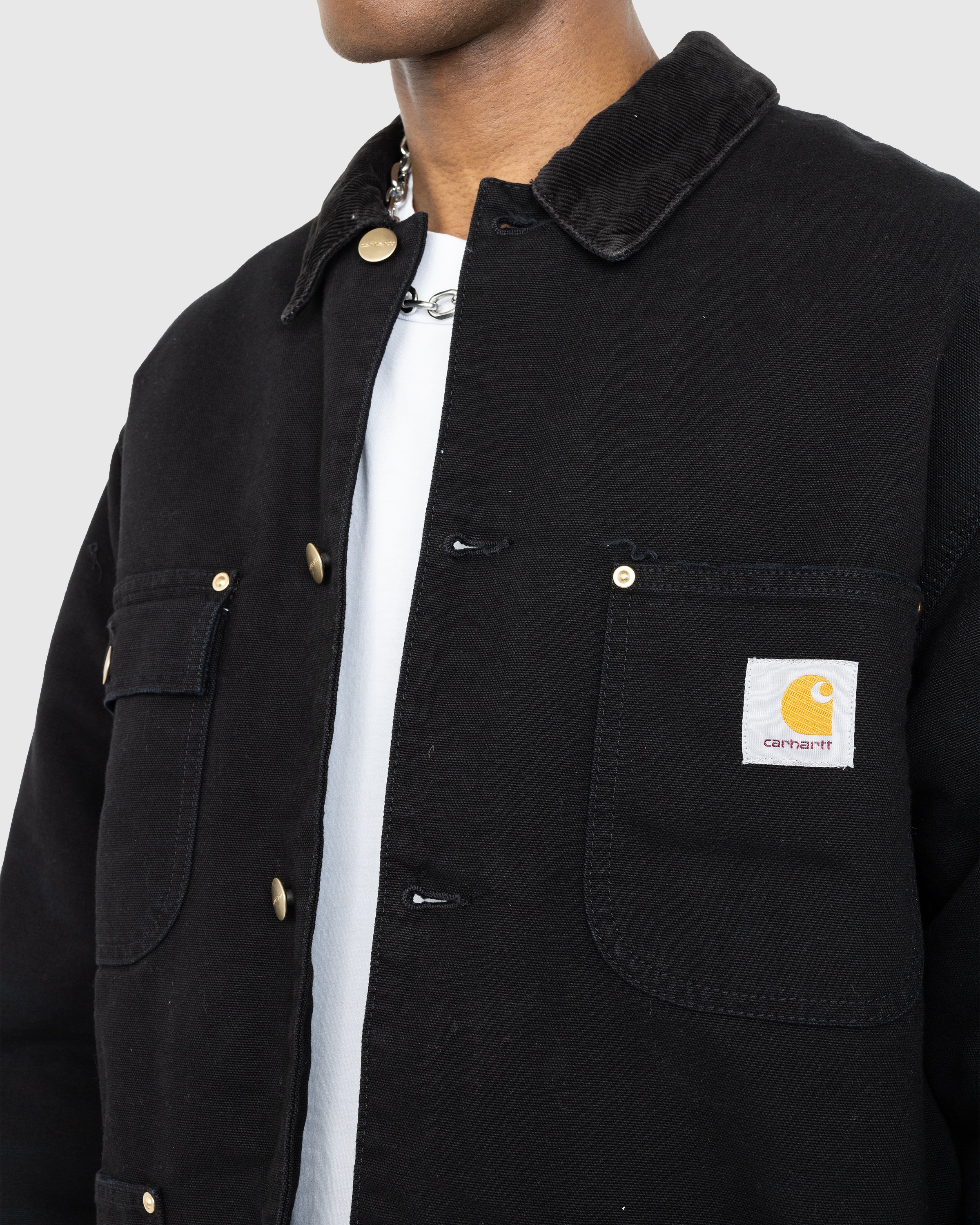 Carhartt WIP - OG Chore Coat Black/Aged Canvas - Clothing - Black - Image 4