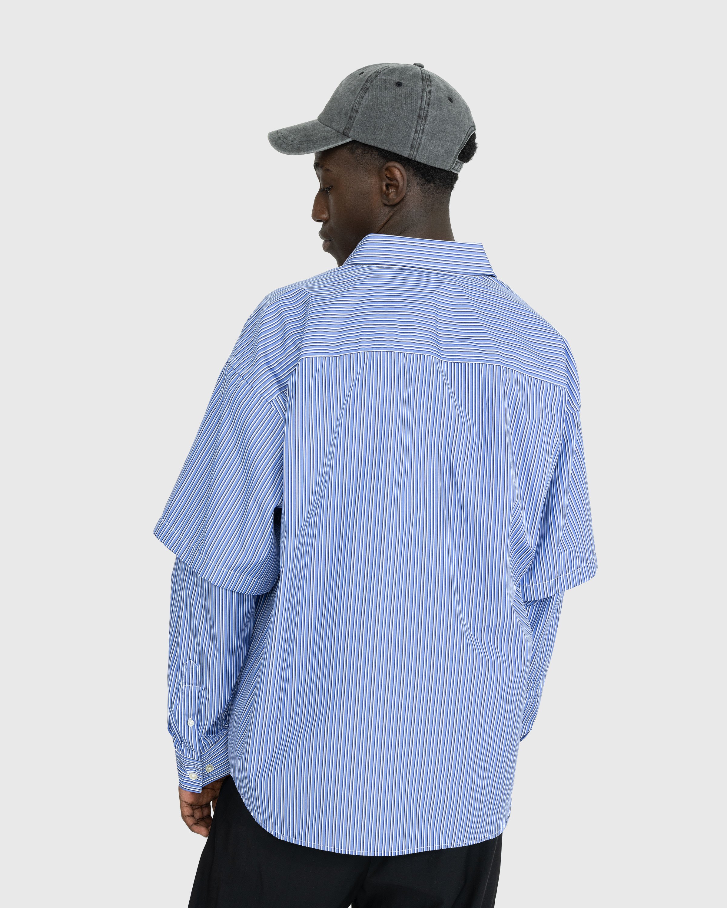 Highsnobiety x Le Père - "Neu York Neu York" Double Sleeve Shirt - Clothing - Blue - Image 4
