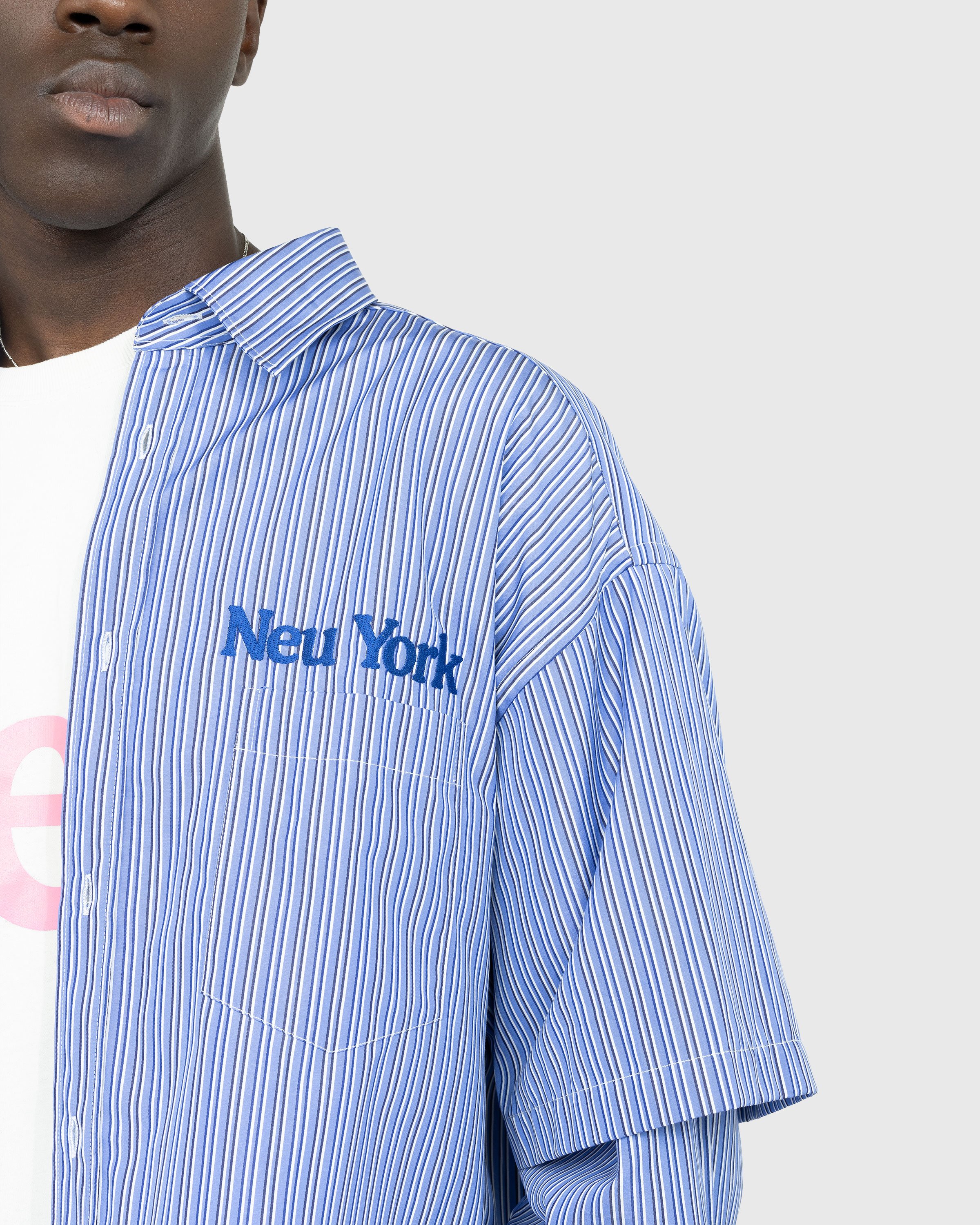 Highsnobiety x Le Père - "Neu York Neu York" Double Sleeve Shirt - Clothing - Blue - Image 5