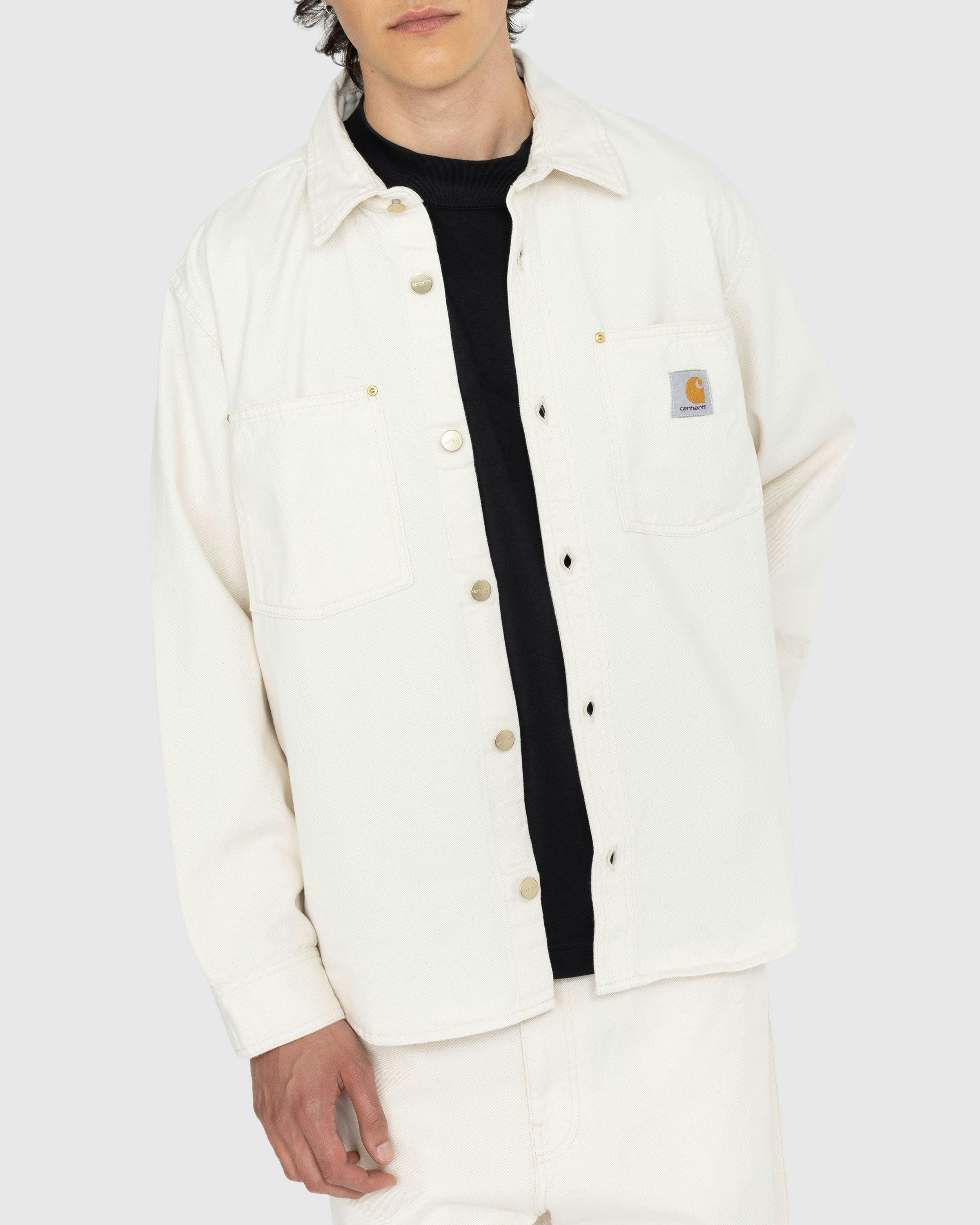 Carhartt WIP - Derby Shirt Jacket Natural - Clothing - White - Image 4