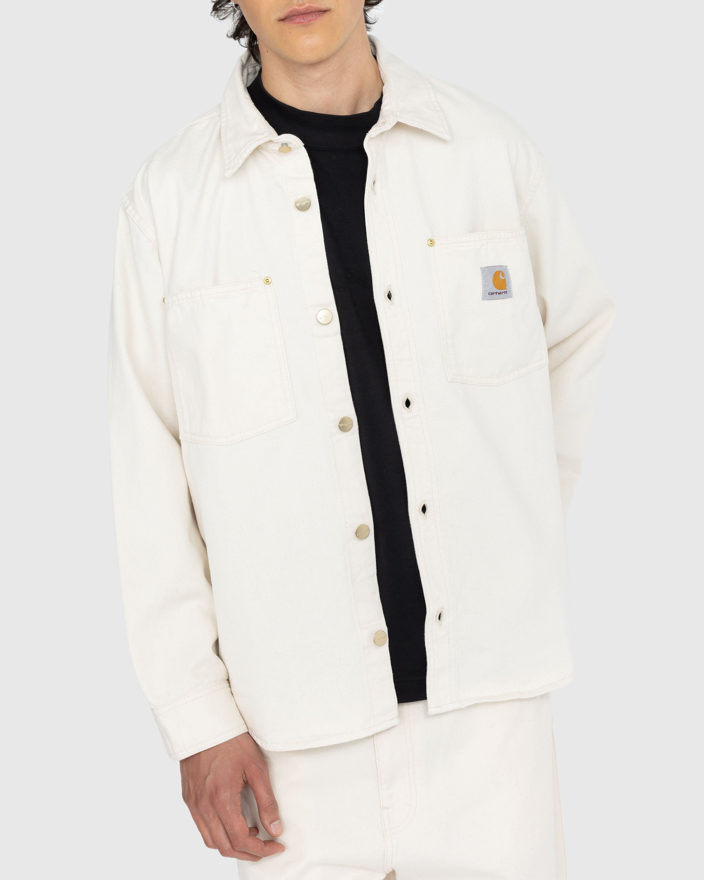 Carhartt WIP - Derby Shirt Jacket Natural - Clothing - White - Image 4