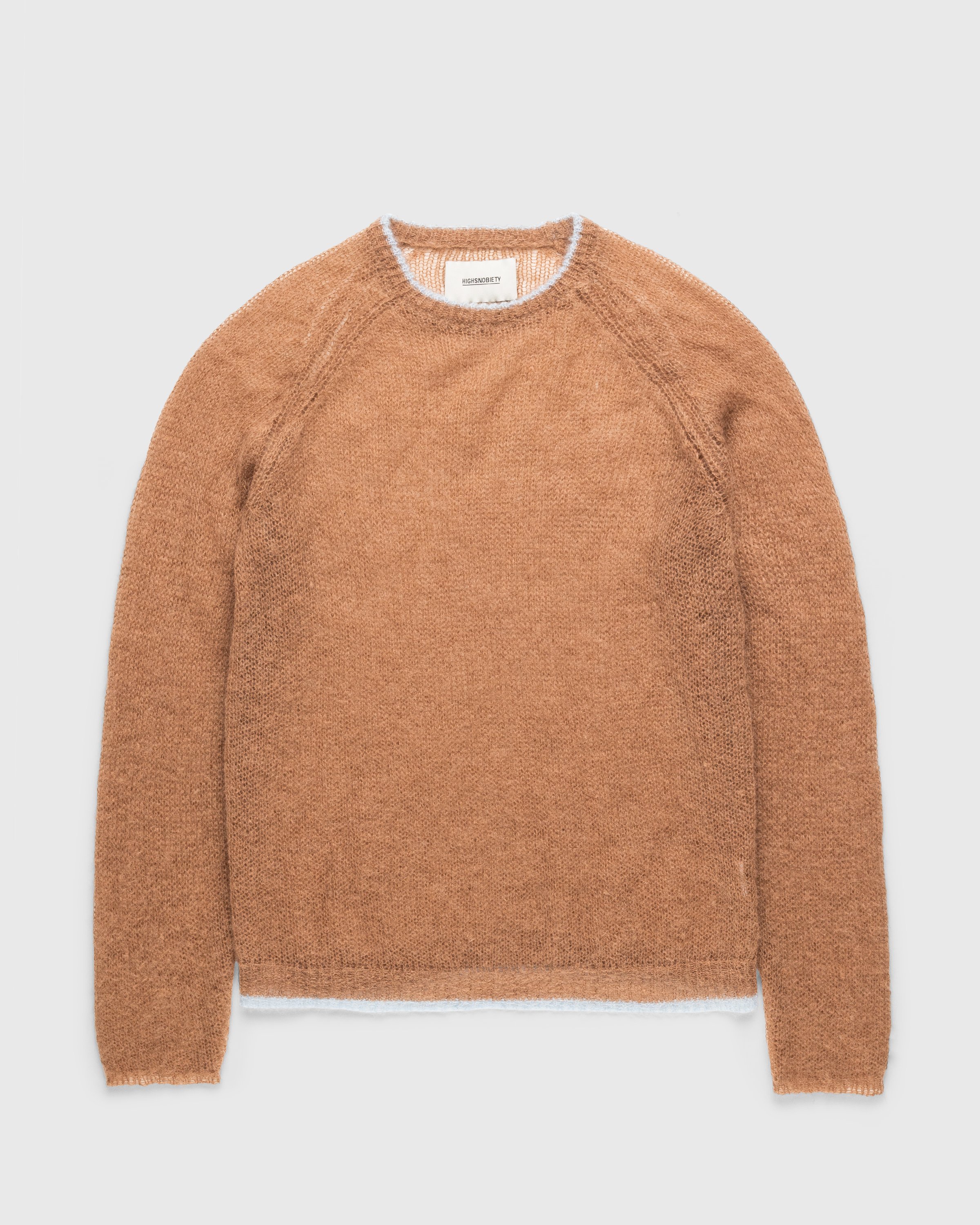 Highsnobiety - Crew Sweater Brown/Light Blue - Clothing - Brown - Image 1