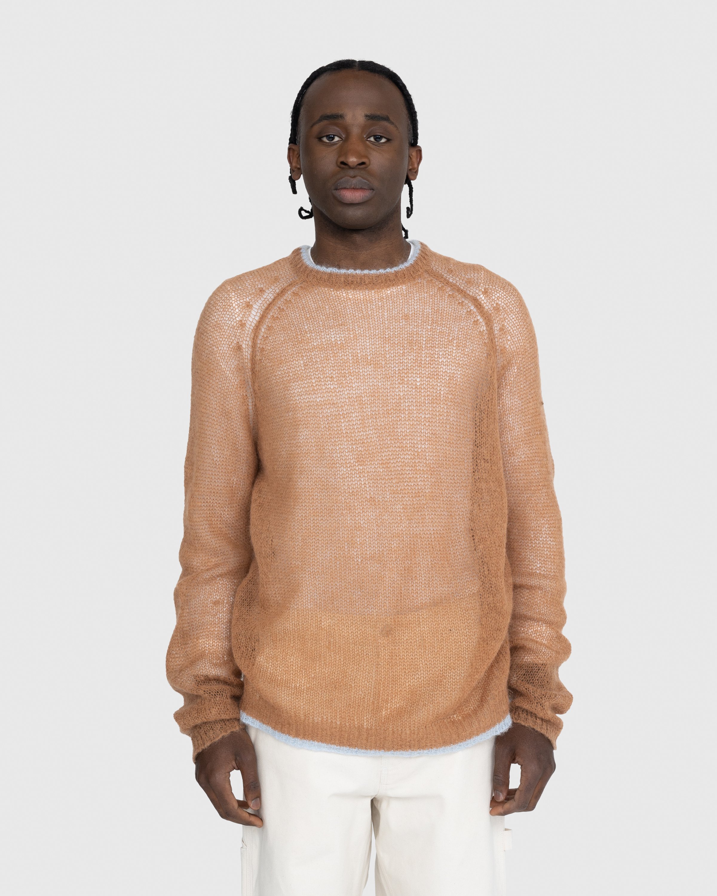 Highsnobiety - Crew Sweater Brown/Light Blue - Clothing - Brown - Image 2