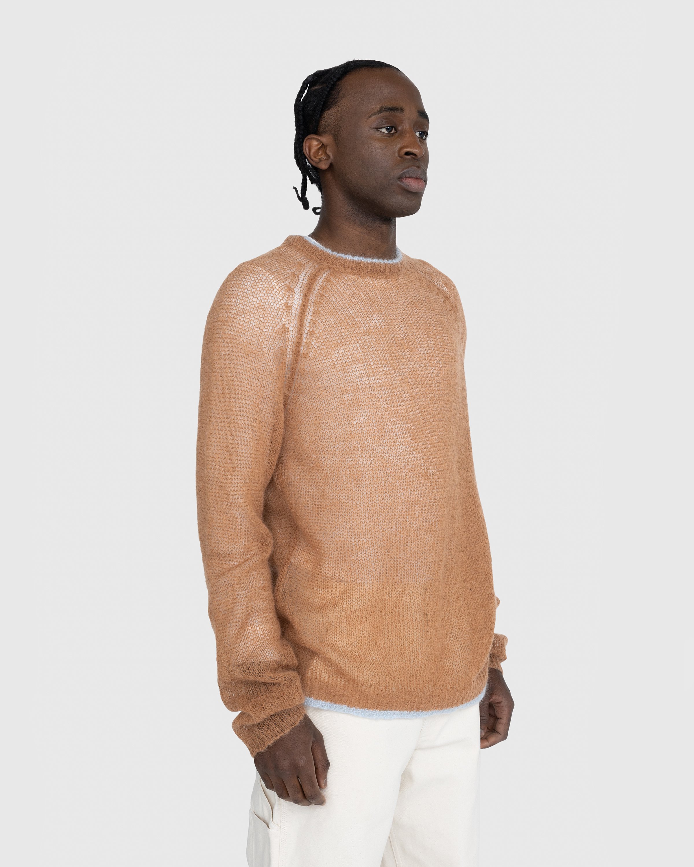 Highsnobiety - Crew Sweater Brown/Light Blue - Clothing - Brown - Image 4