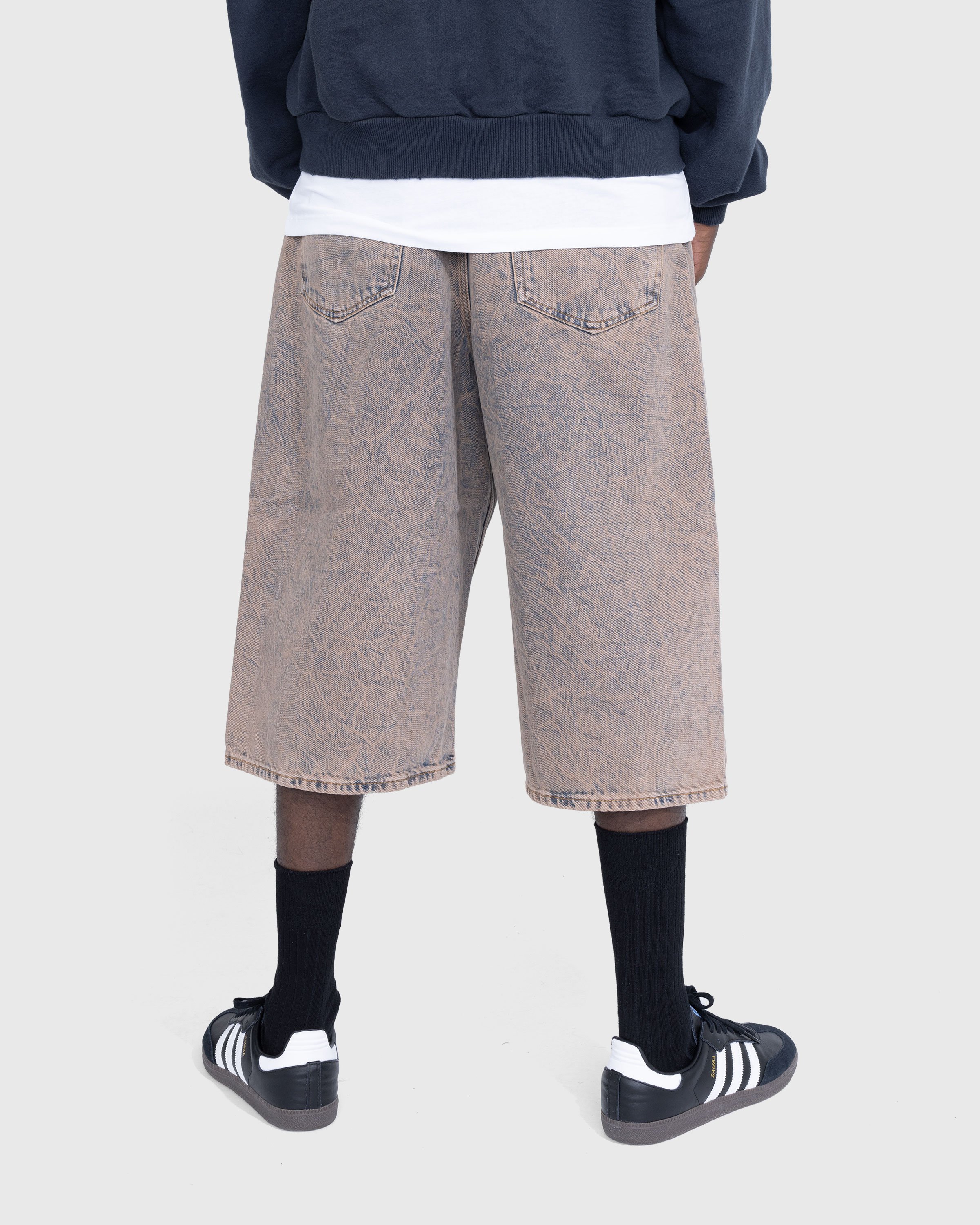 Acne Studios - Loose Fit Denim Shorts Light Pink/Grey - Clothing - Multi - Image 3