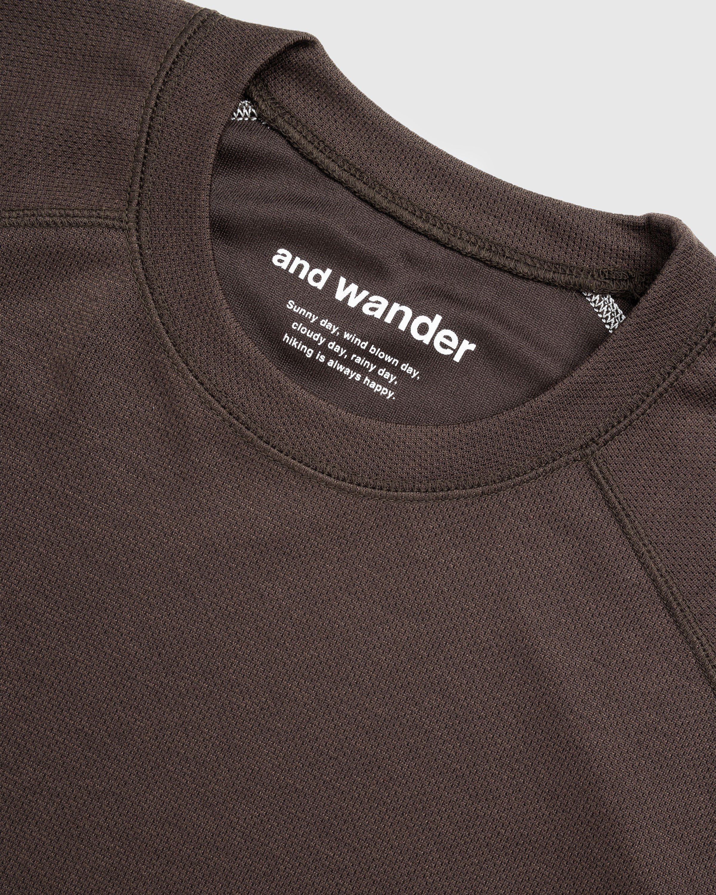 And Wander - Power Dry Jersey Raglan Long-Sleeve T-Shirt Brown - Clothing - Brown - Image 5