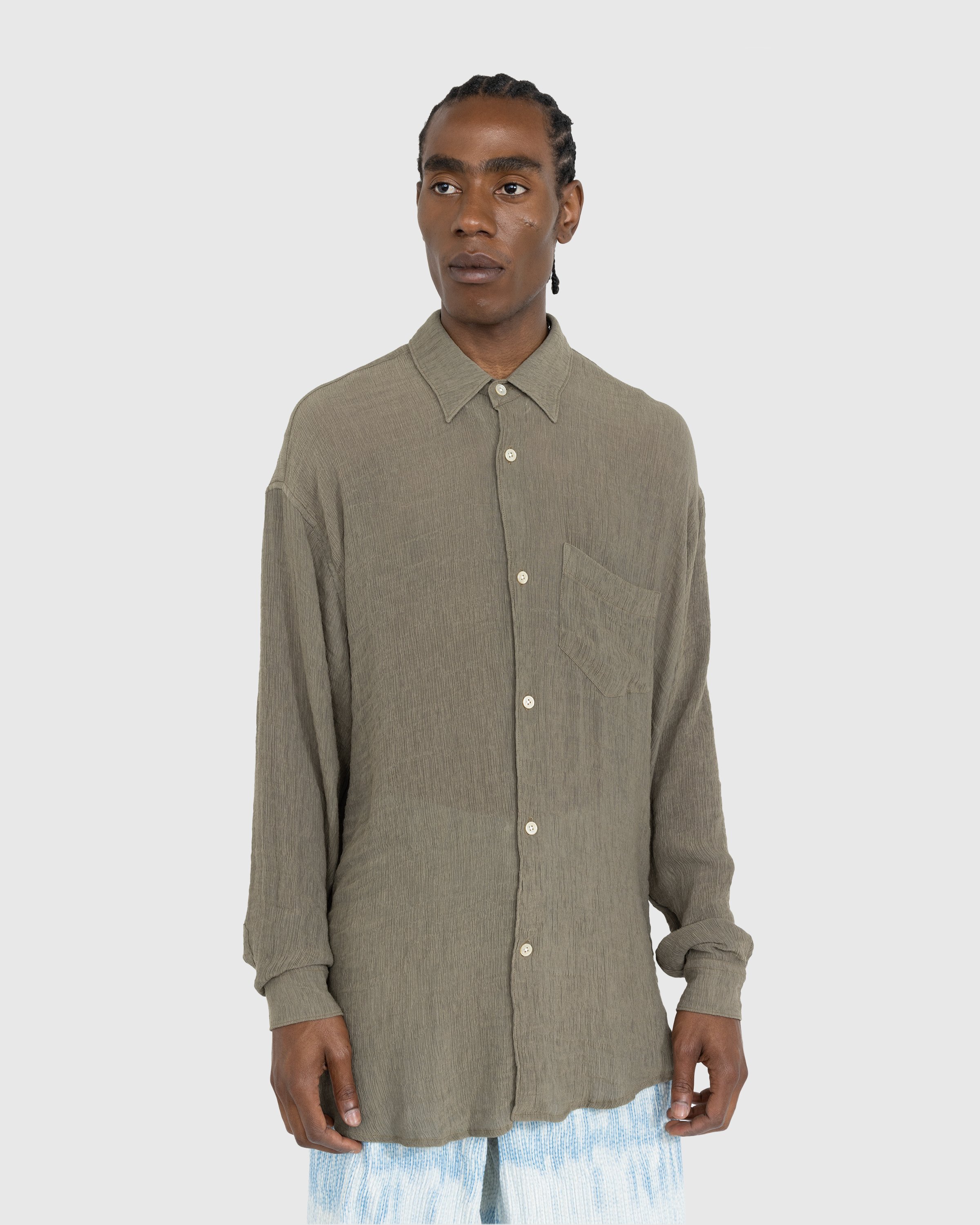 Our Legacy - Initial Shirt Muck Ruffle Viscose - Clothing - Brown - Image 2