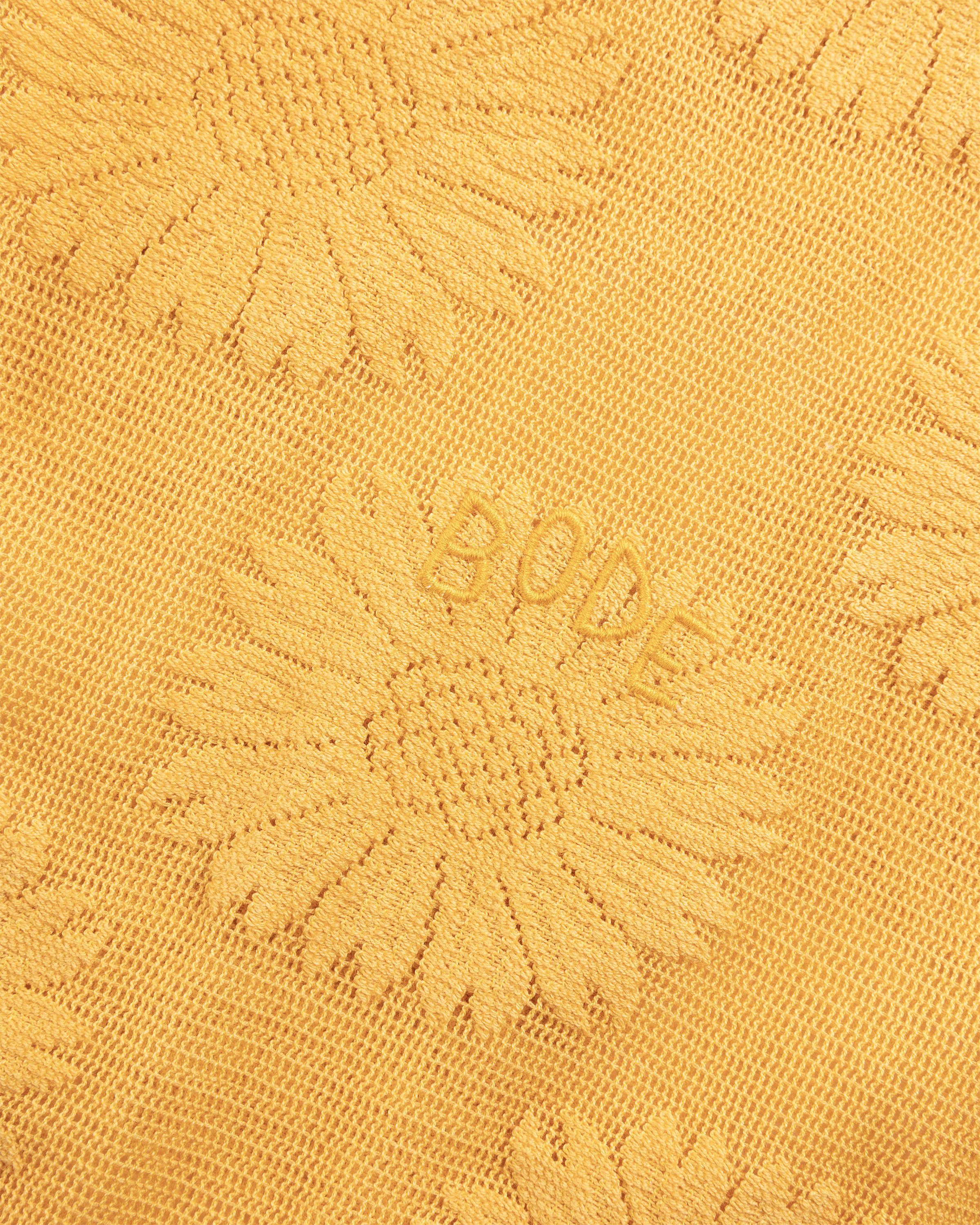 Bode - Sunflower Lace Shortsleeve Shirt - Clothing - Yellow - Image 5