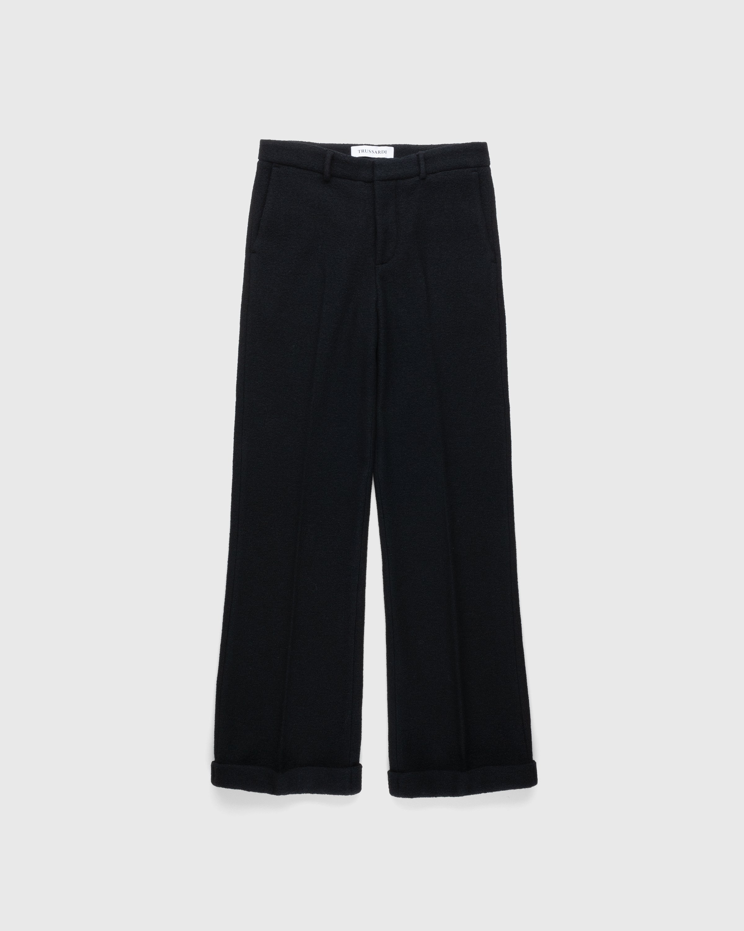 Trussardi - Boucle Jersey Trousers Black - Clothing - Black - Image 1