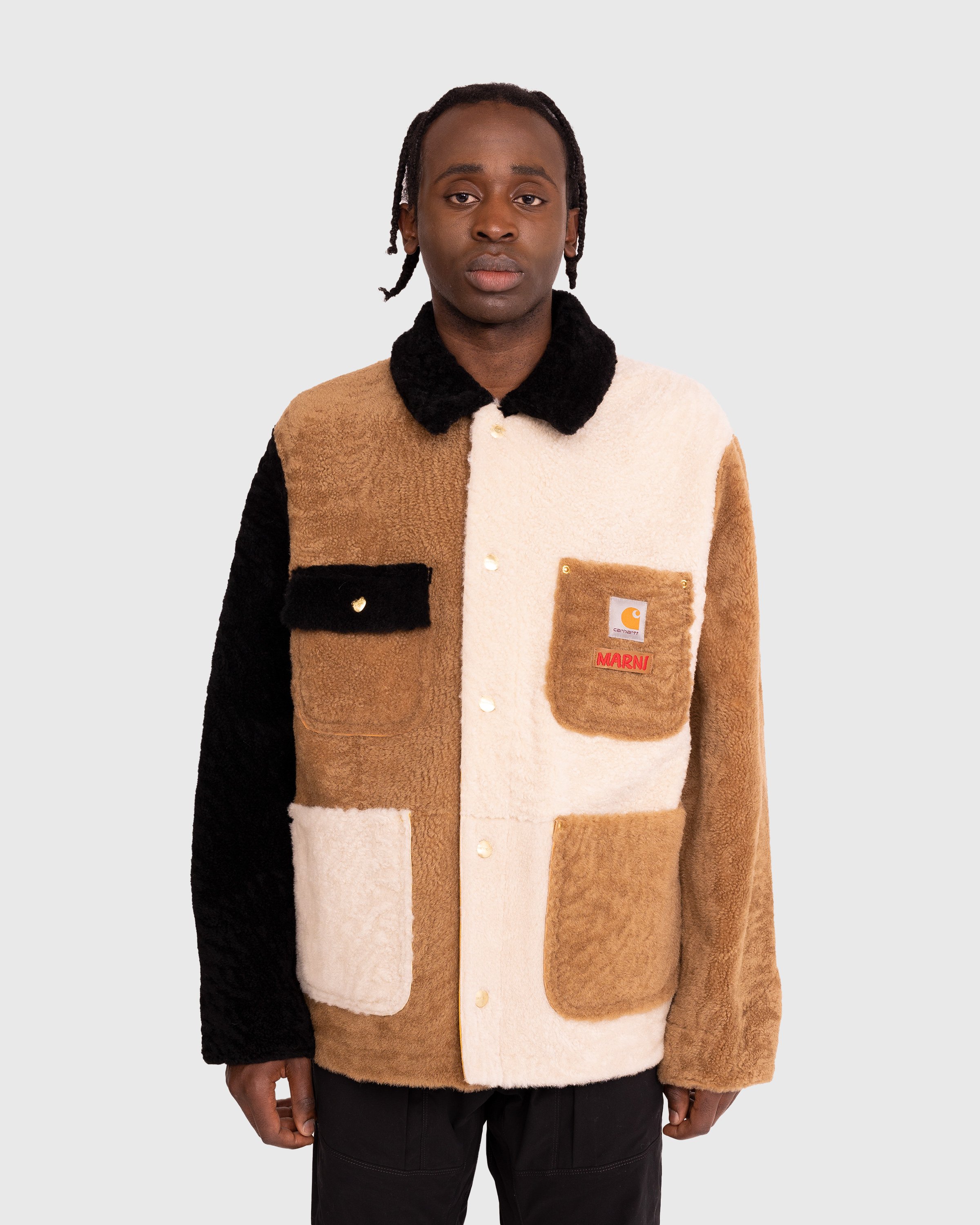 Marni x Carhartt WIP - Reversible Shearling Jacket Brown - Clothing - Brown - Image 3