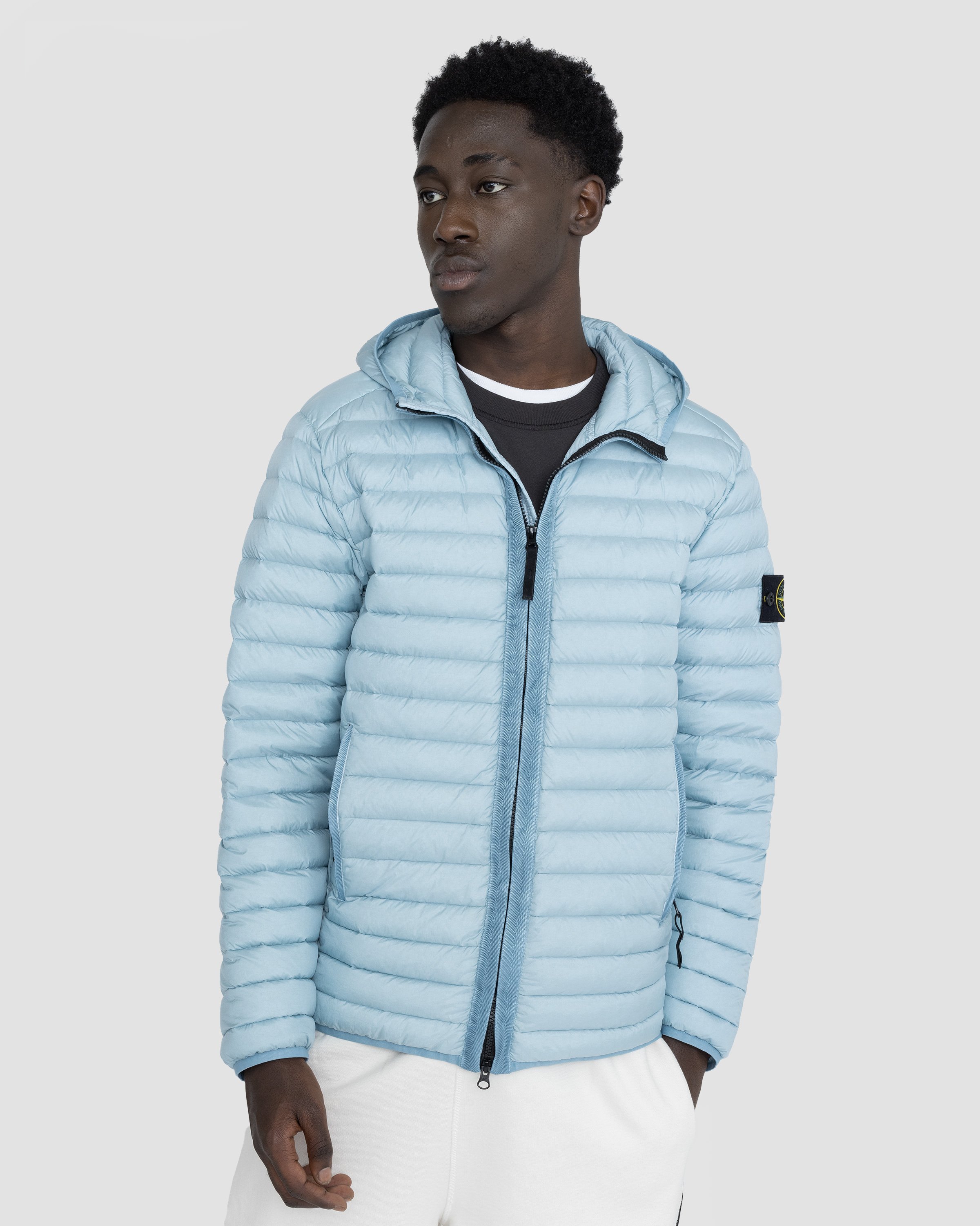 Stone Island - Packable Recycled Nylon Down Jacket Sky Blue - Clothing - Blue - Image 2